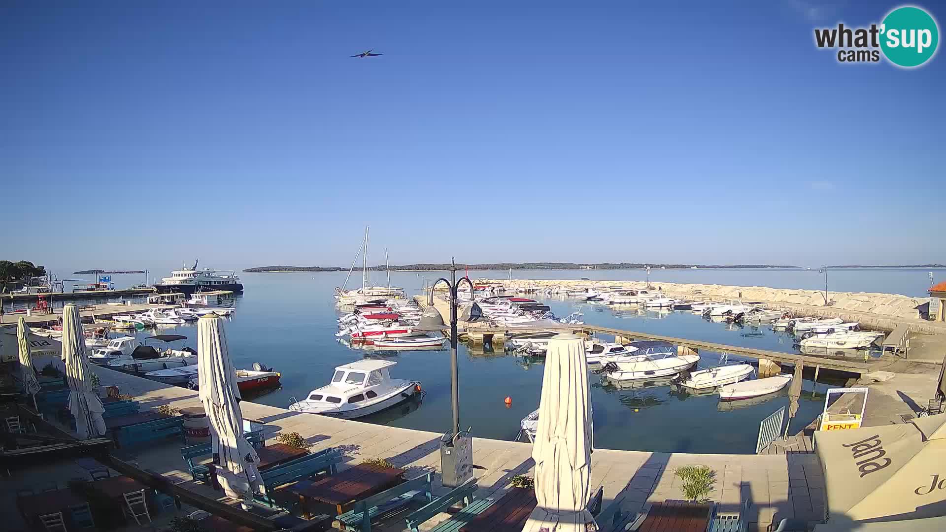 Webcam Fažana riva and city marina – Istria