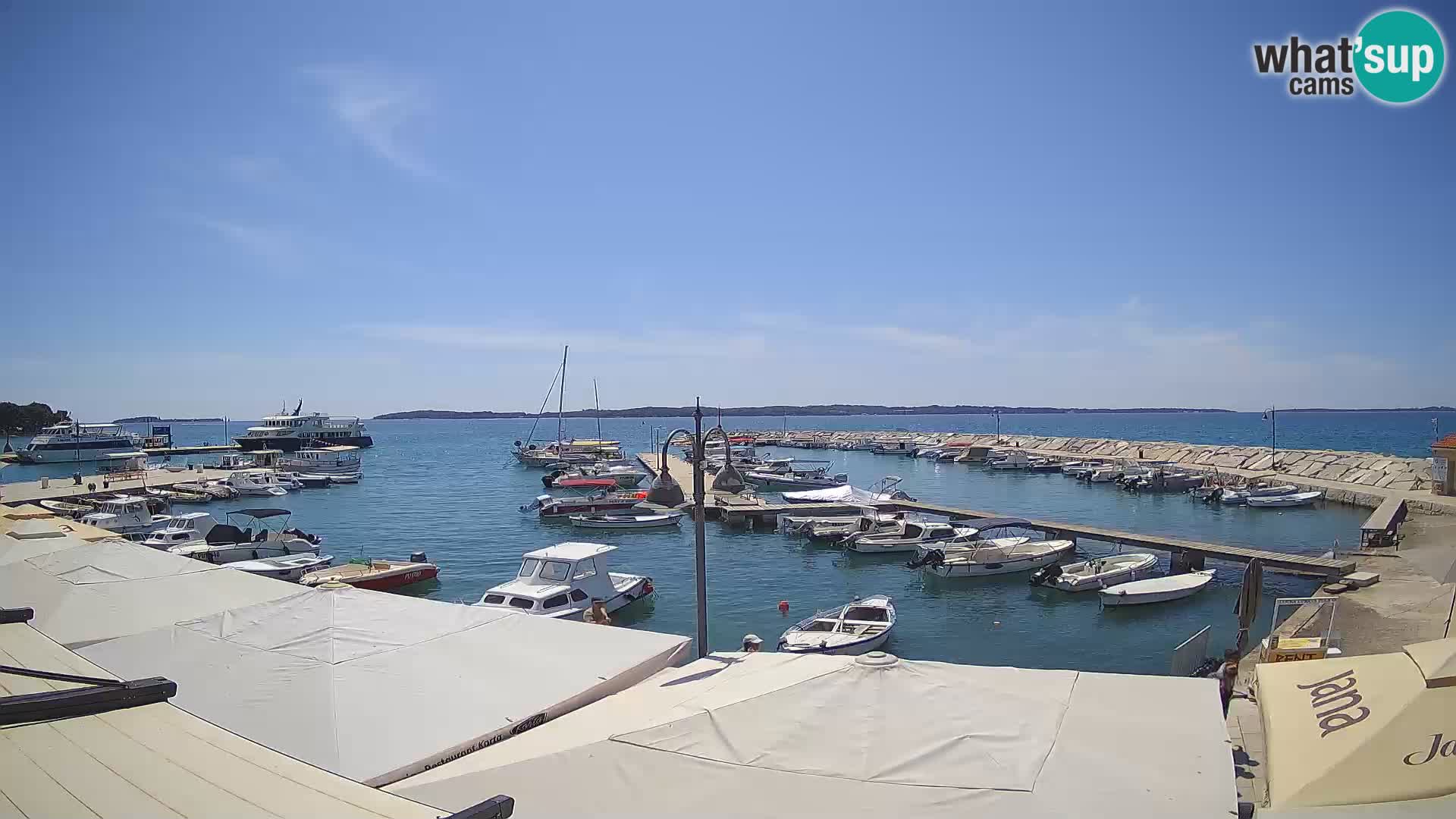 Fažana webcam Riva und Stadthafen – Istrien