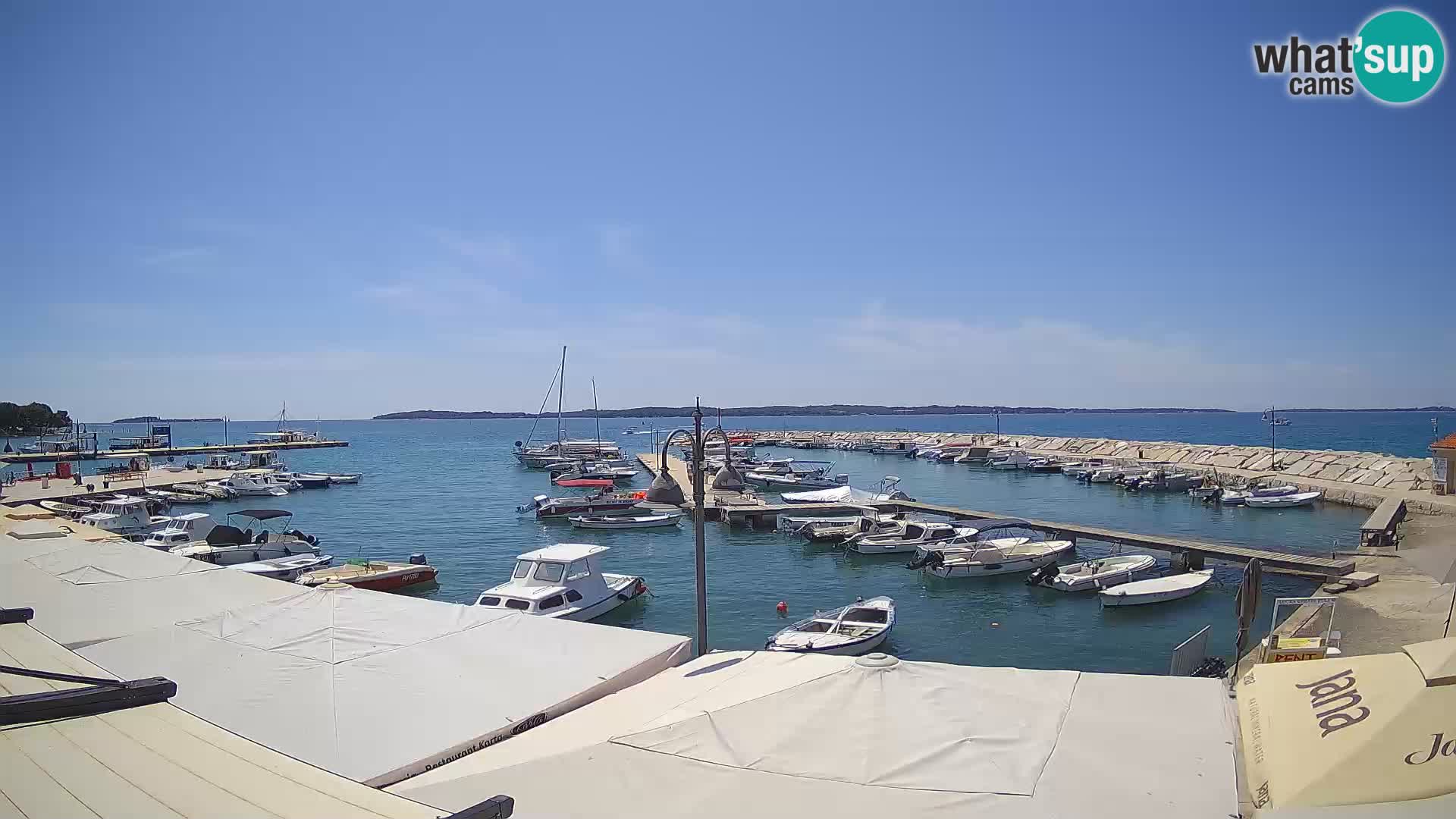 Fažana Livecam riva et marina de la ville – Istrie