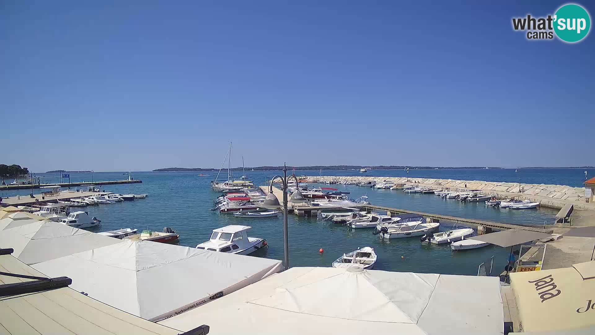 Webcam Fažana riva and city marina – Istria