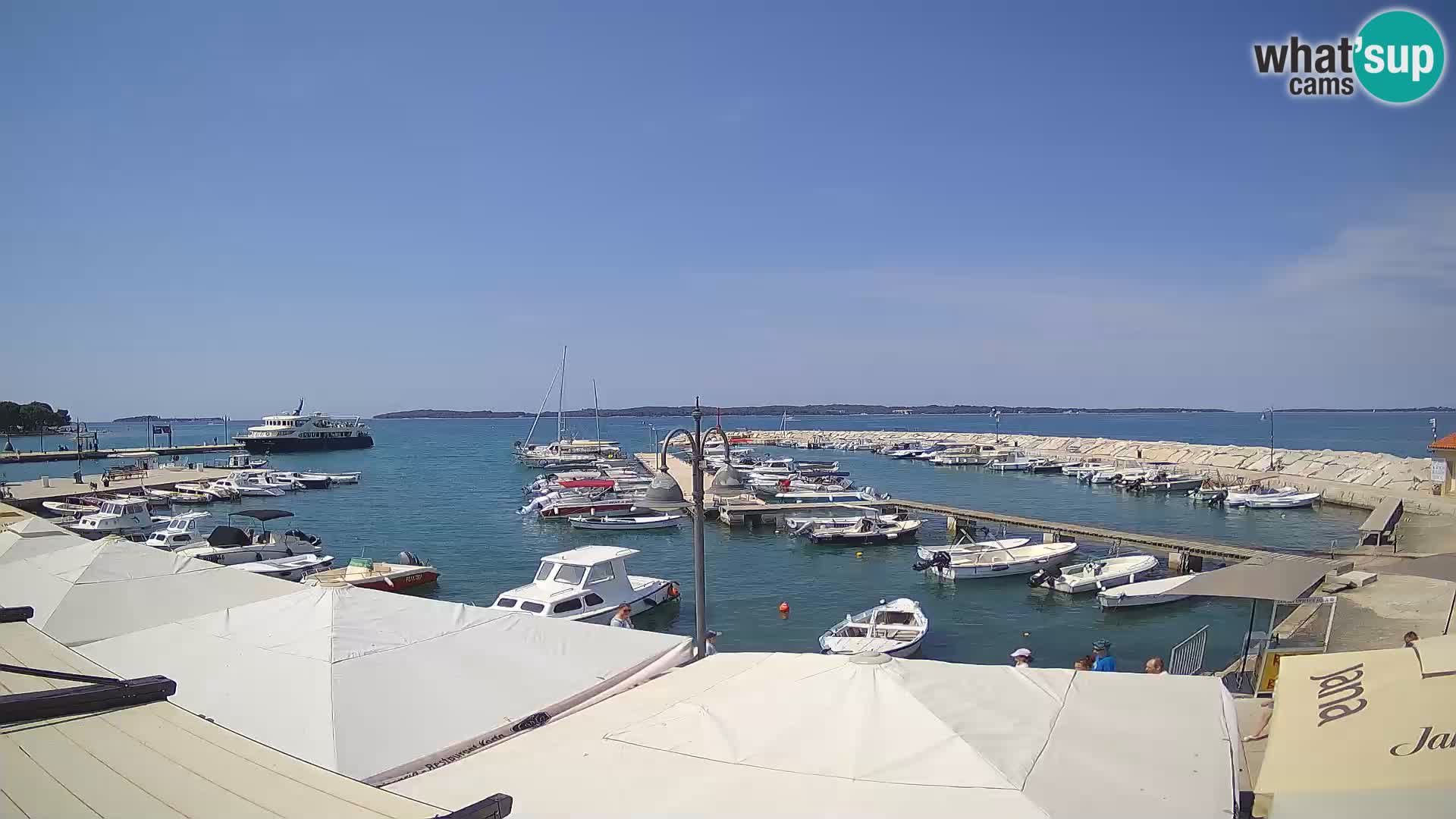 Spletna kamera Fažana riva in mestna marina – Istra