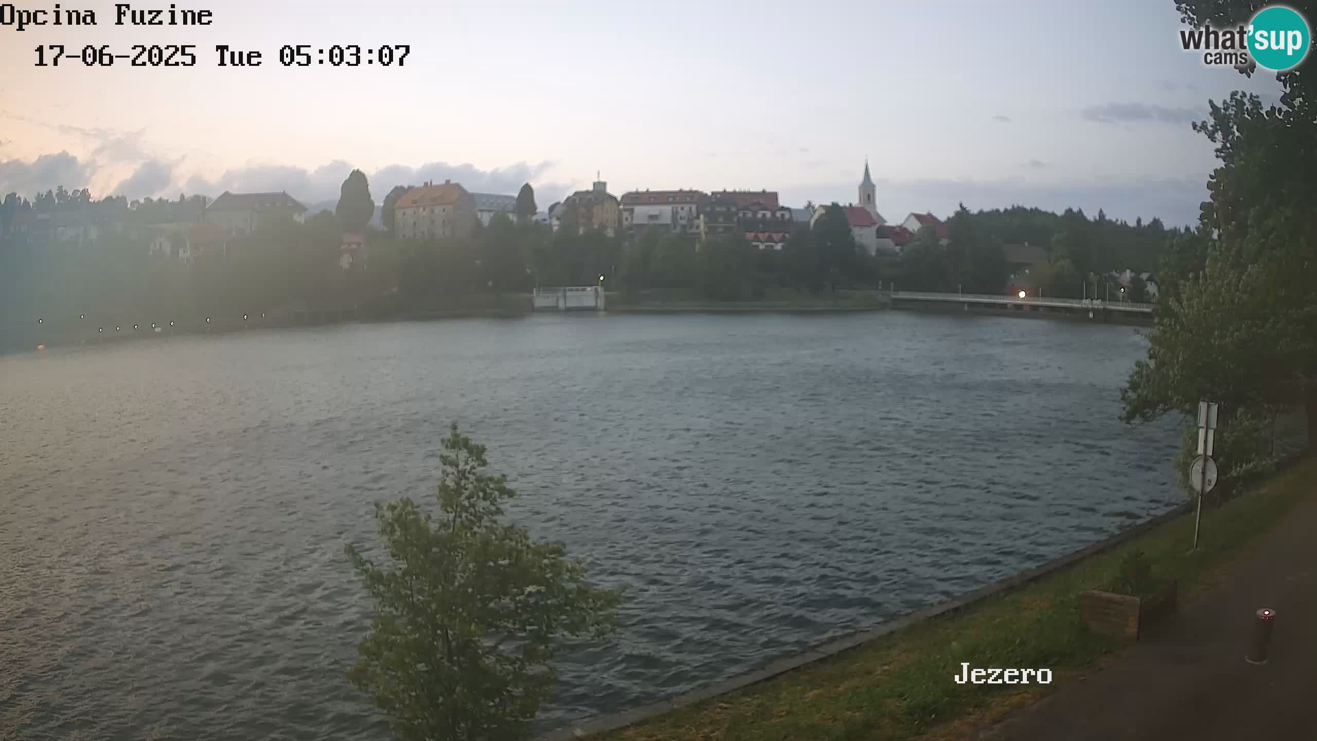 LIVE lago Bajer webcam Bajersko Jezero Fužine