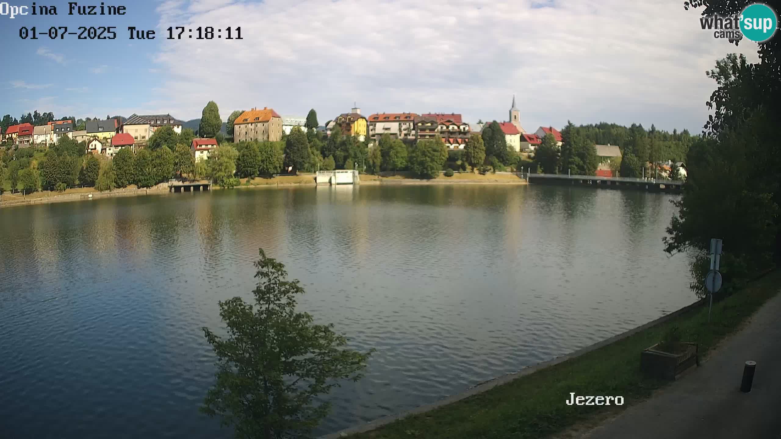 LIVE lago Bajer webcam Bajersko Jezero Fužine
