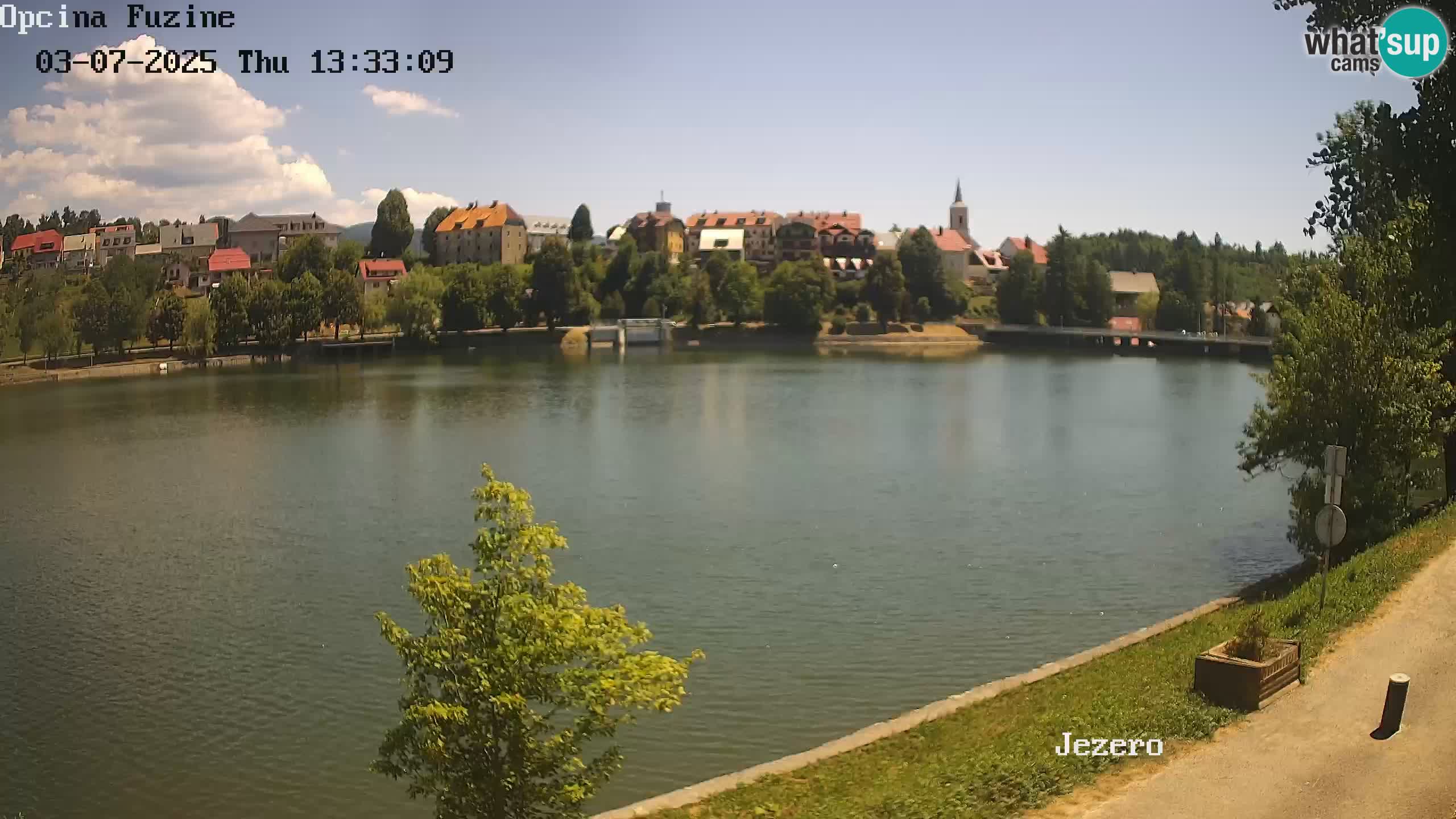 LIVE lago Bajer webcam Bajersko Jezero Fužine