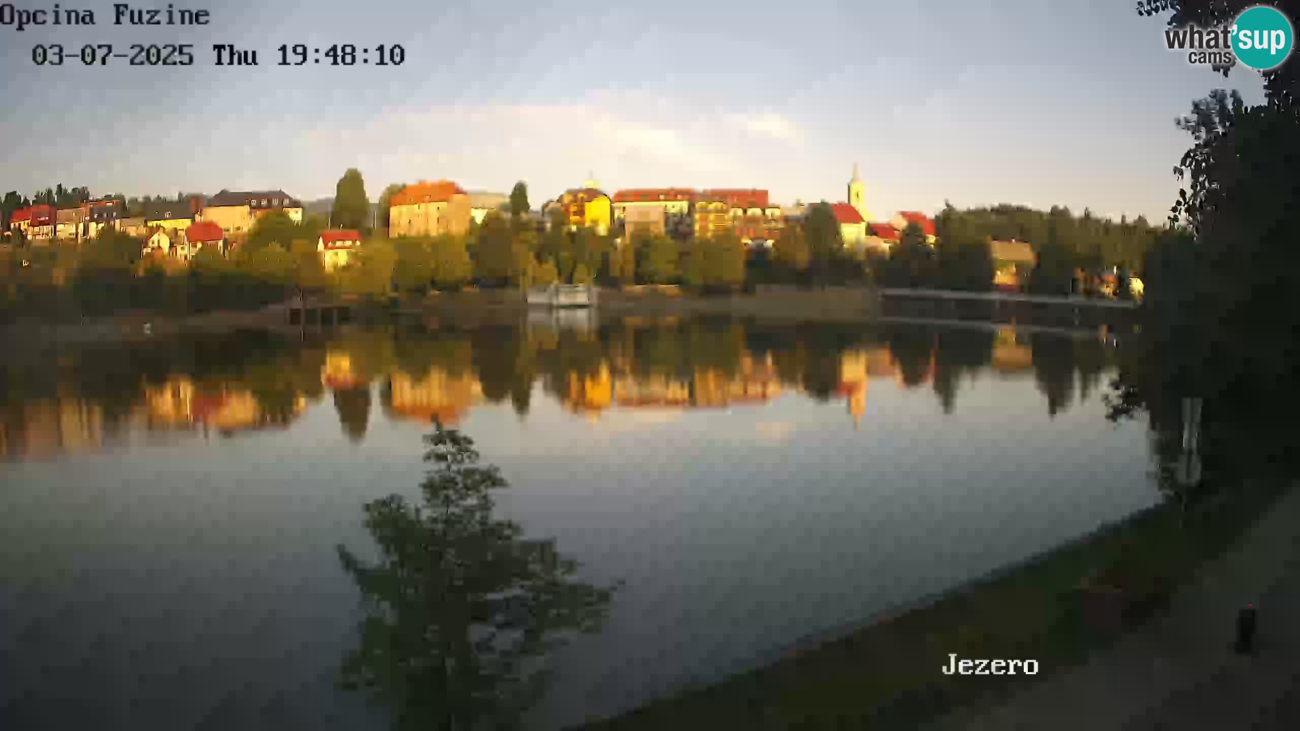 LIVE lago Bajer webcam Bajersko Jezero Fužine