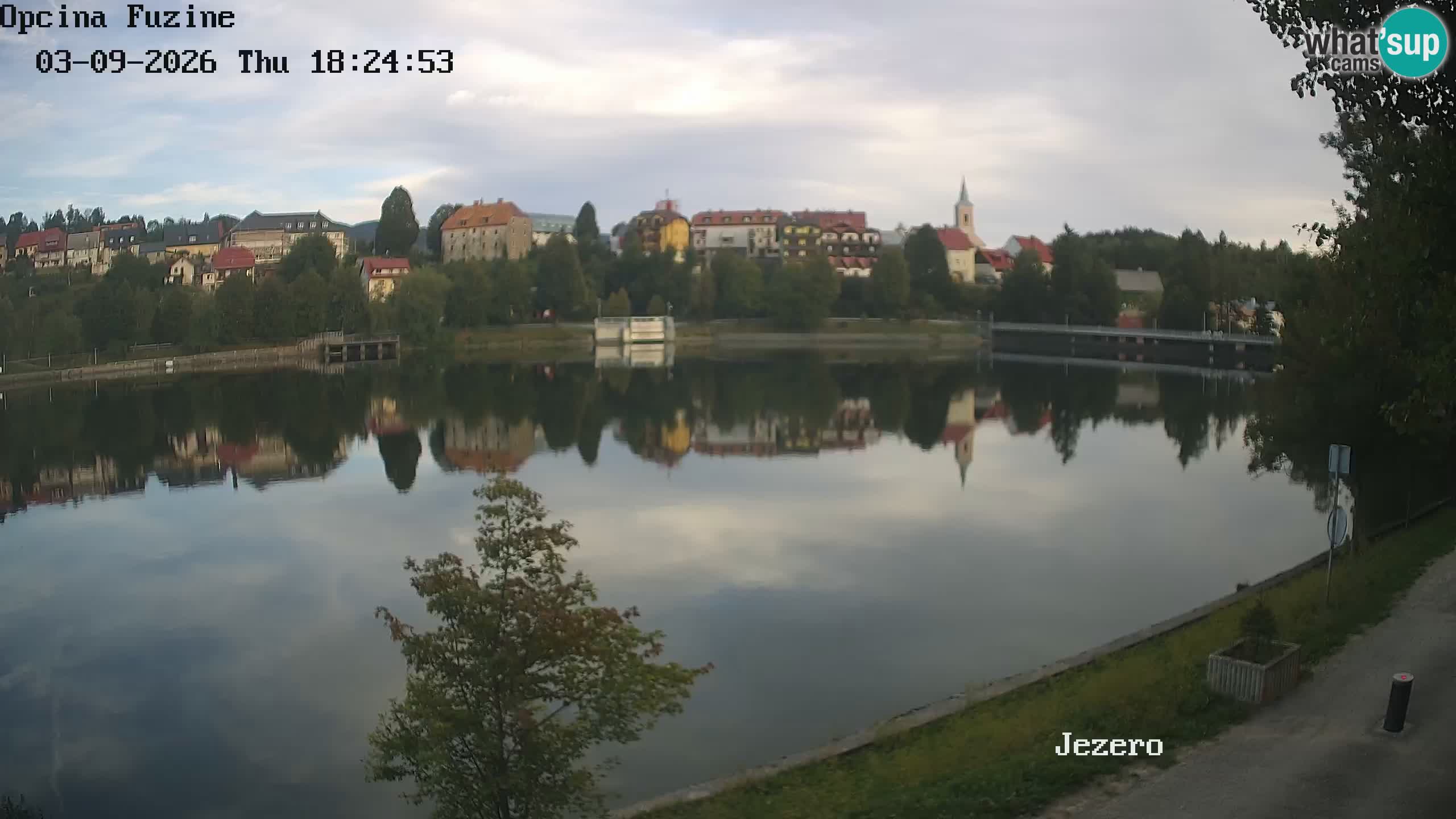 LIVE lago Bajer webcam Bajersko Jezero Fužine