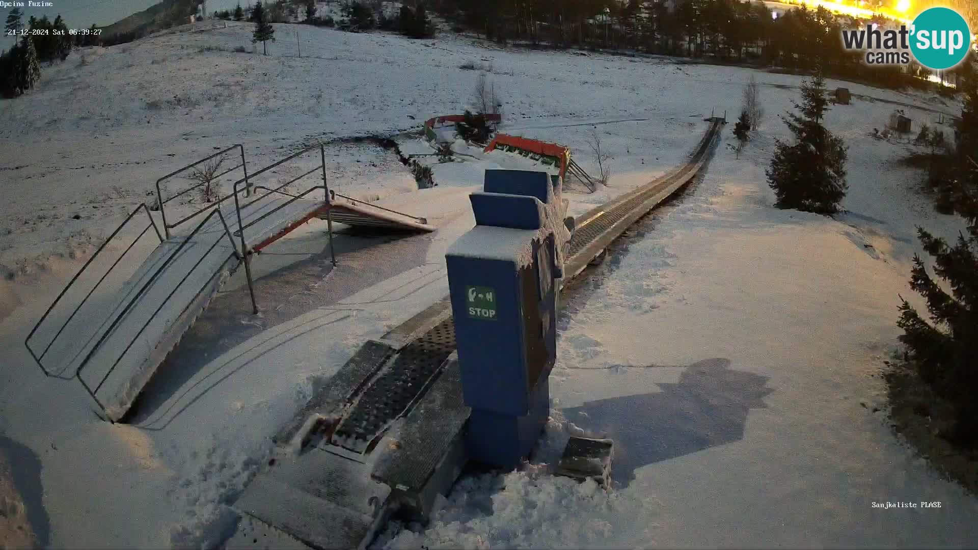 Live webcam Pista da slittino Fužine – Croazia