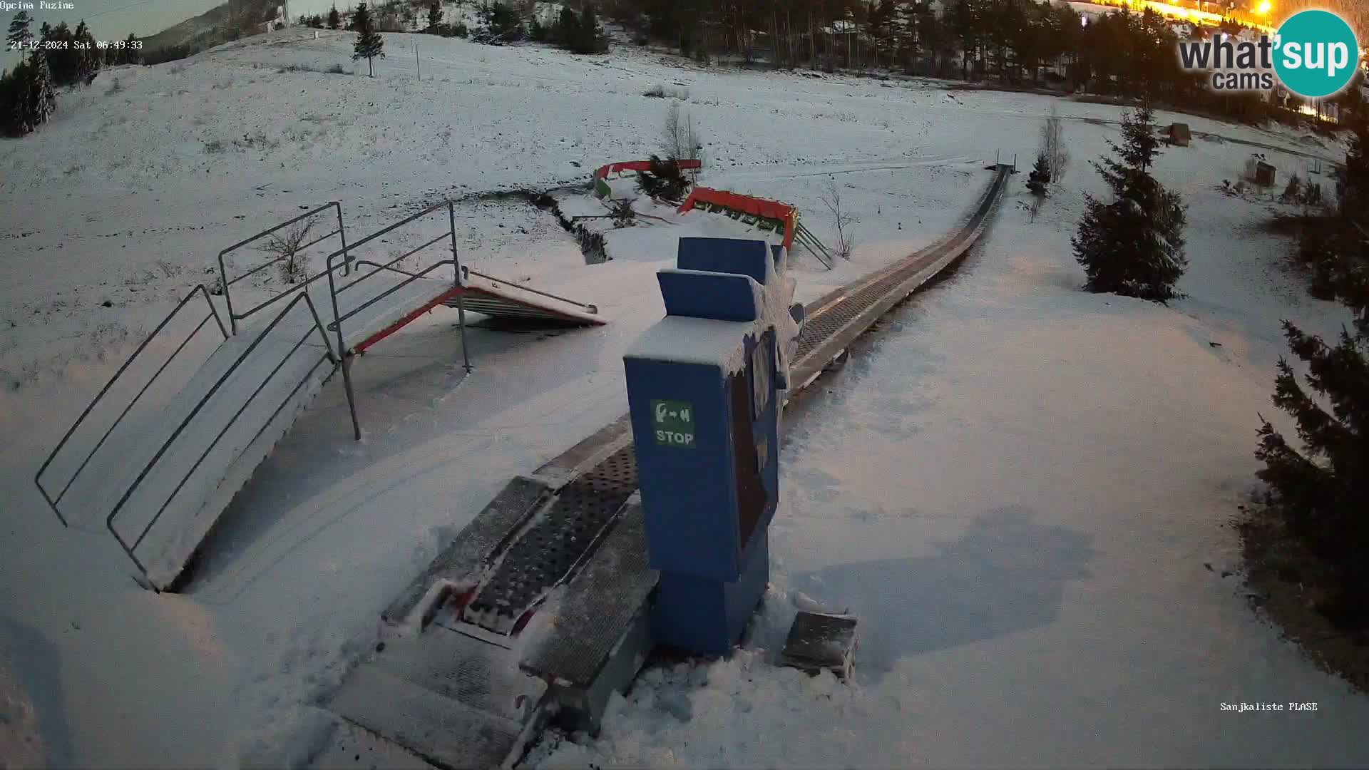 Live webcam Pista da slittino Fužine – Croazia