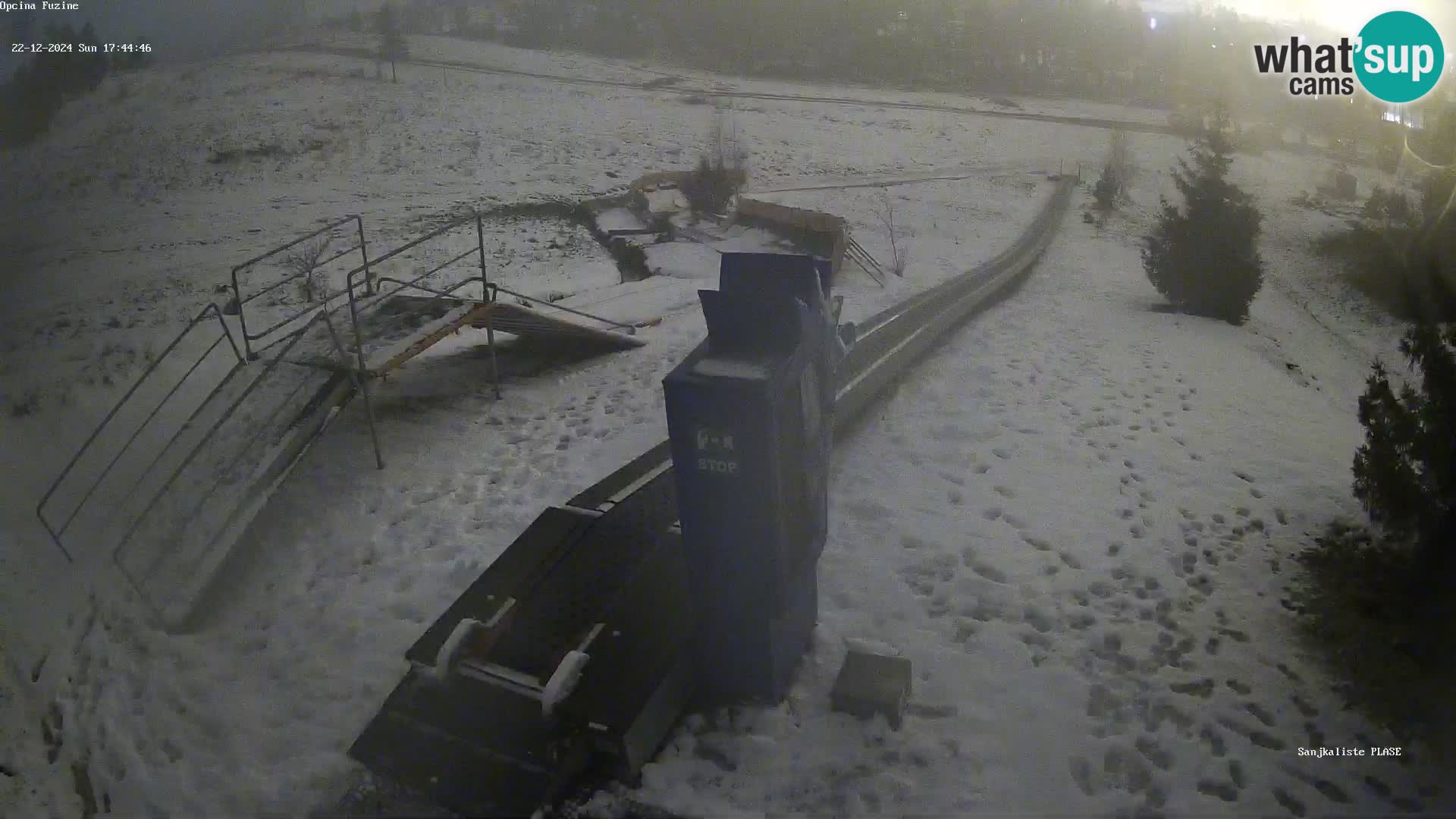 Live webcam Pista da slittino Fužine – Croazia