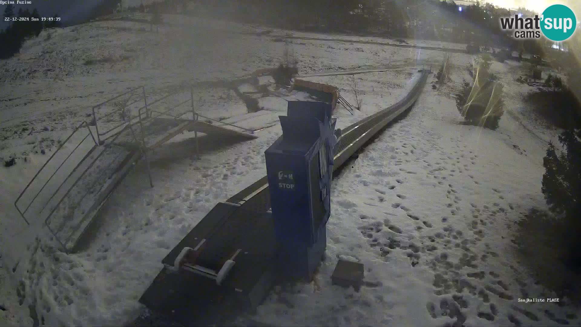 Live webcam Pista da slittino Fužine – Croazia