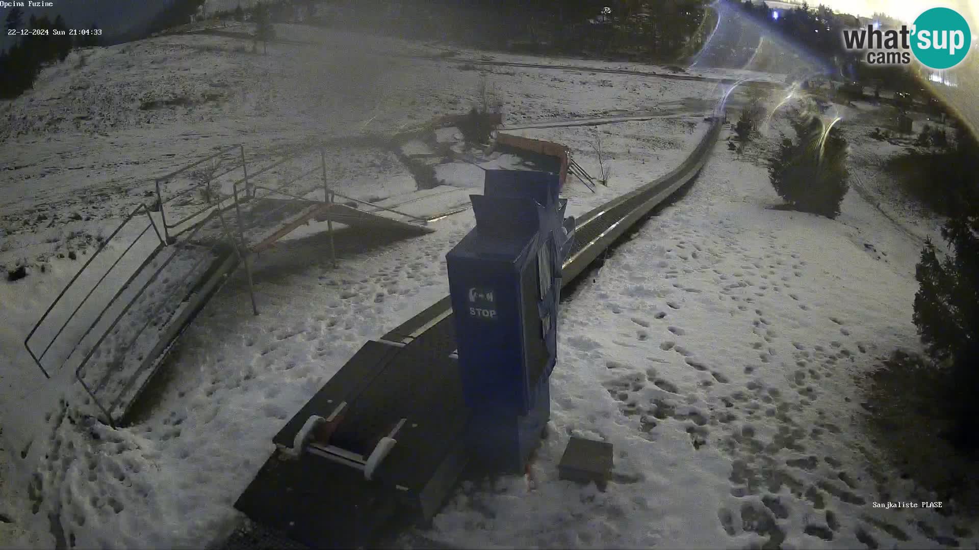 Live webcam Pista da slittino Fužine – Croazia