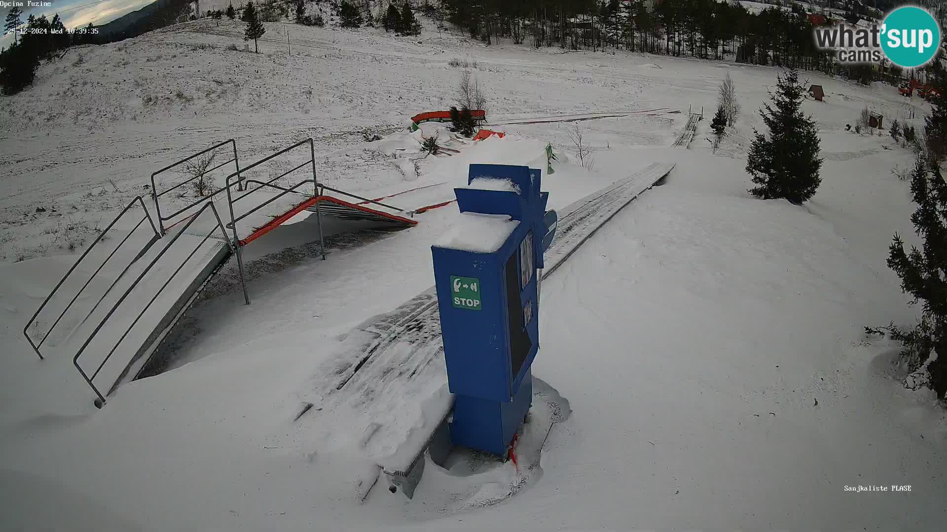 Live webcam Pista da slittino Fužine – Croazia