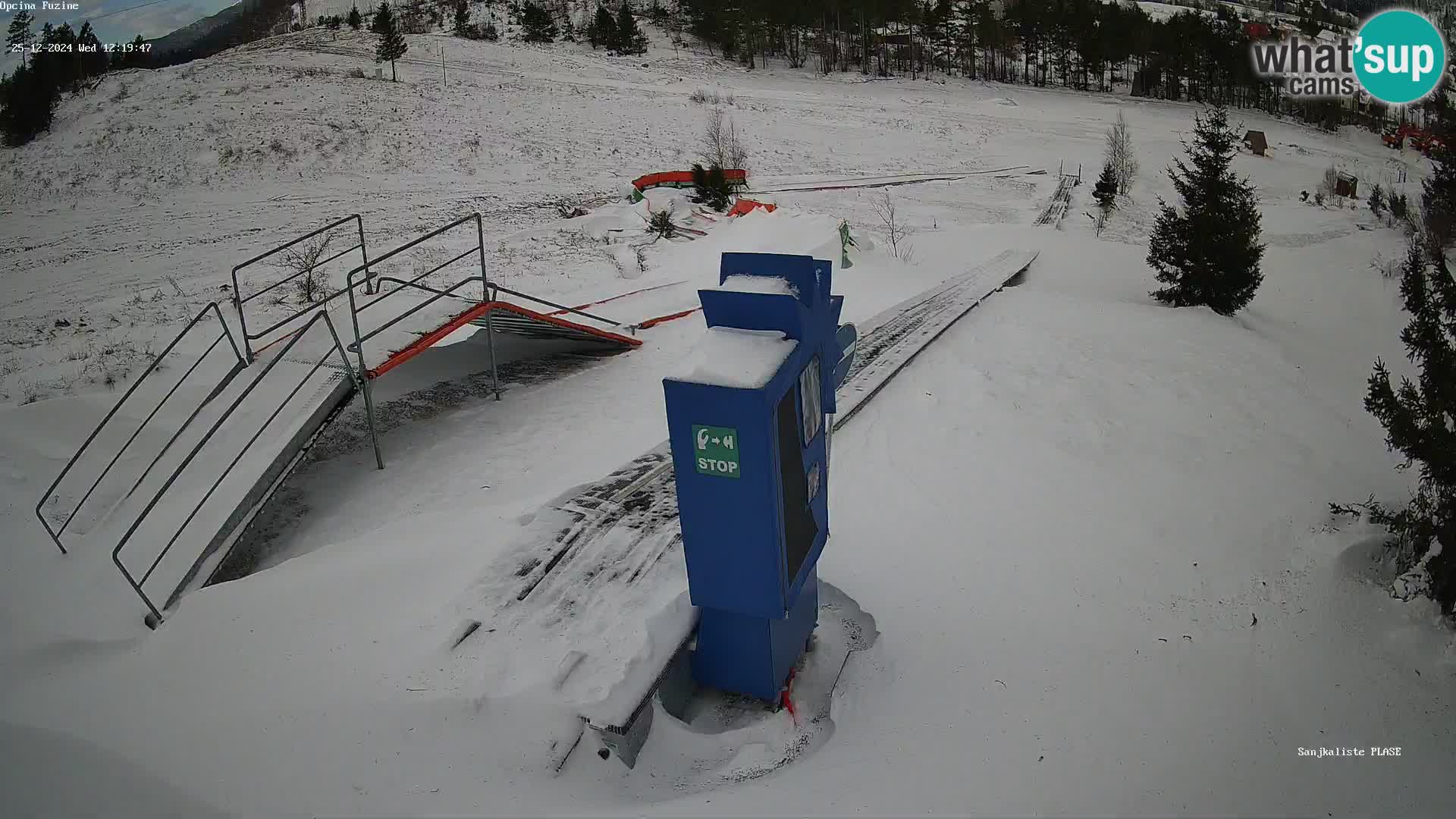 Live webcam Pista da slittino Fužine – Croazia