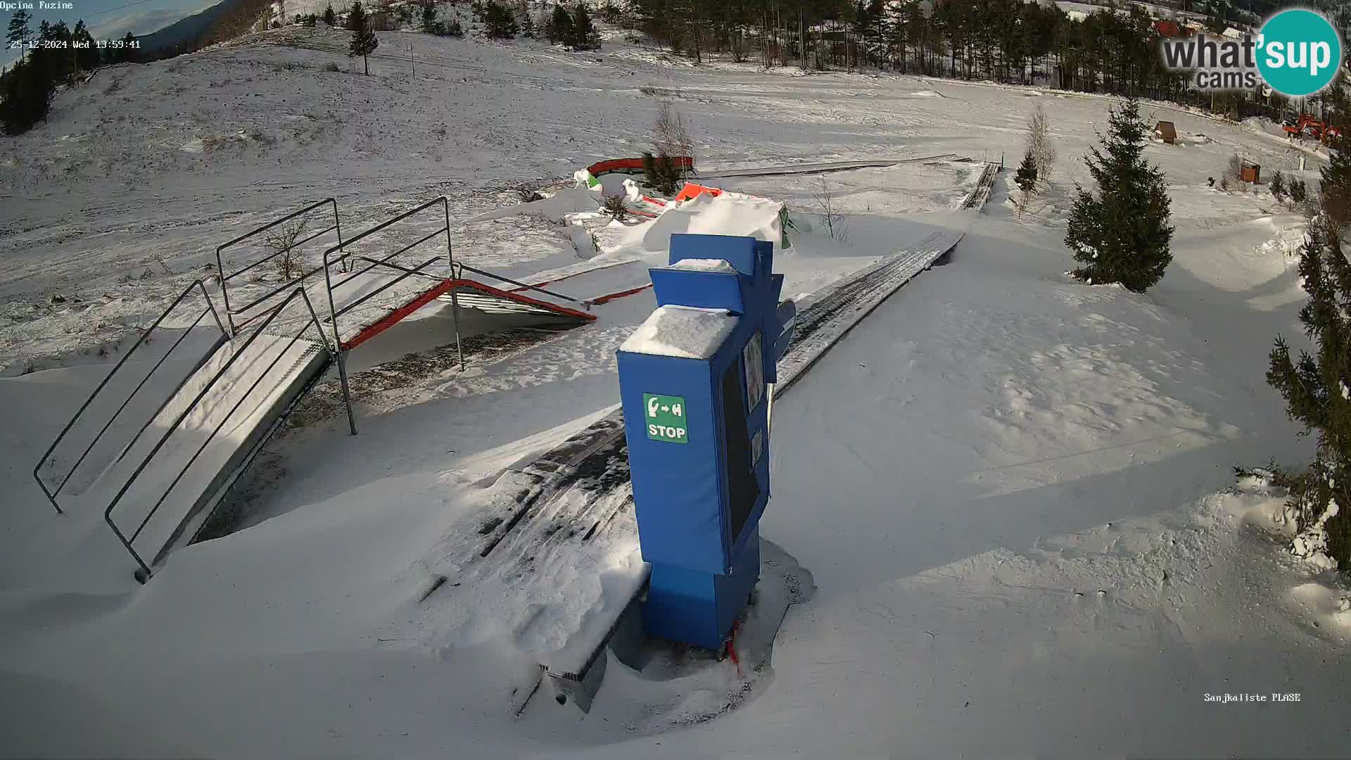 Live webcam Pista da slittino Fužine – Croazia