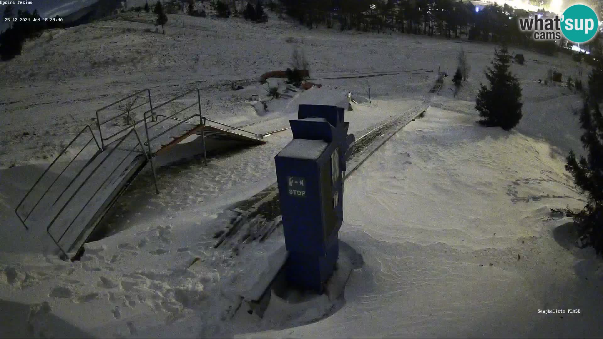 Live webcam Pista da slittino Fužine – Croazia