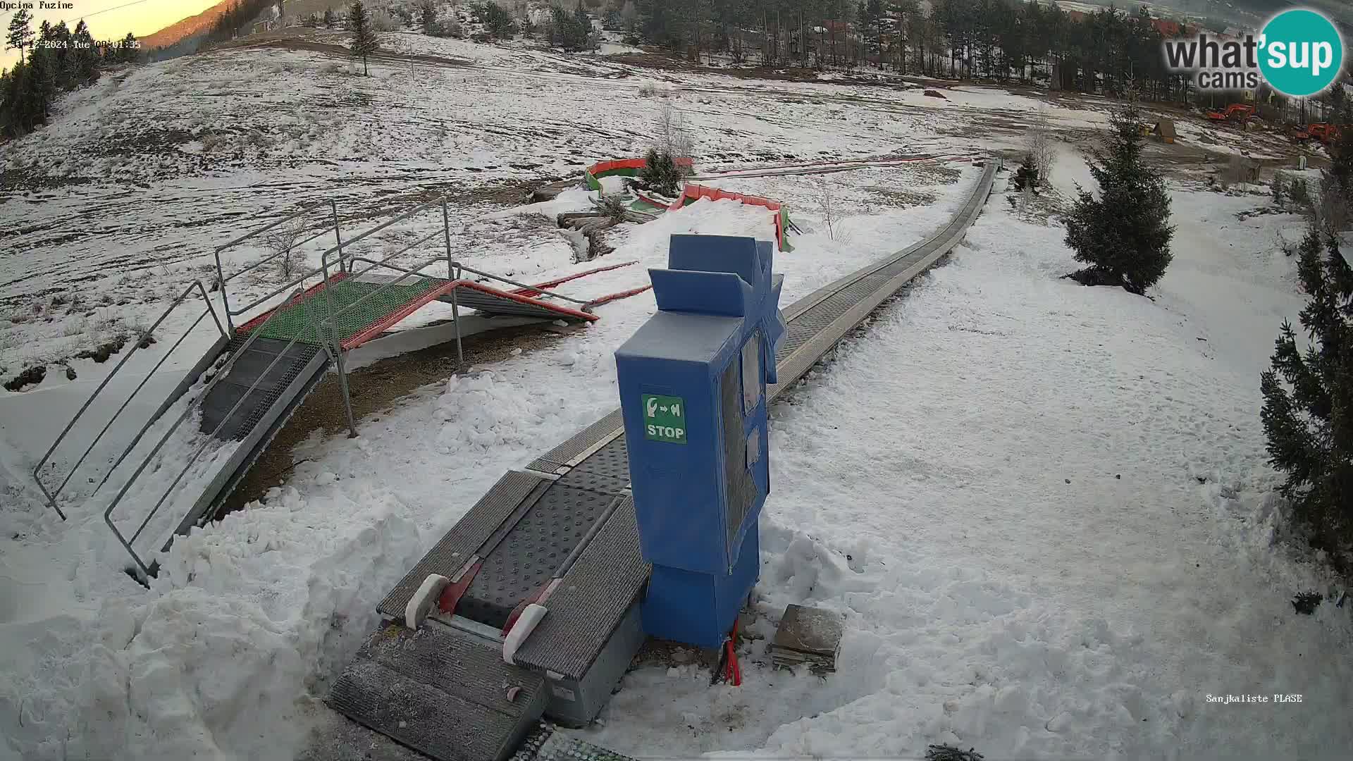 Live webcam Pista da slittino Fužine – Croazia