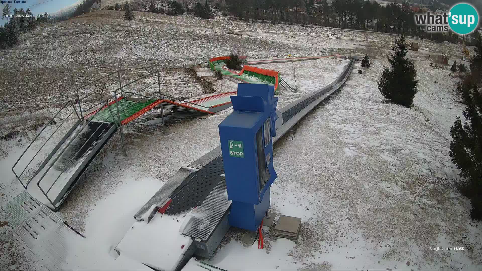 Live webcam Pista da slittino Fužine – Croazia