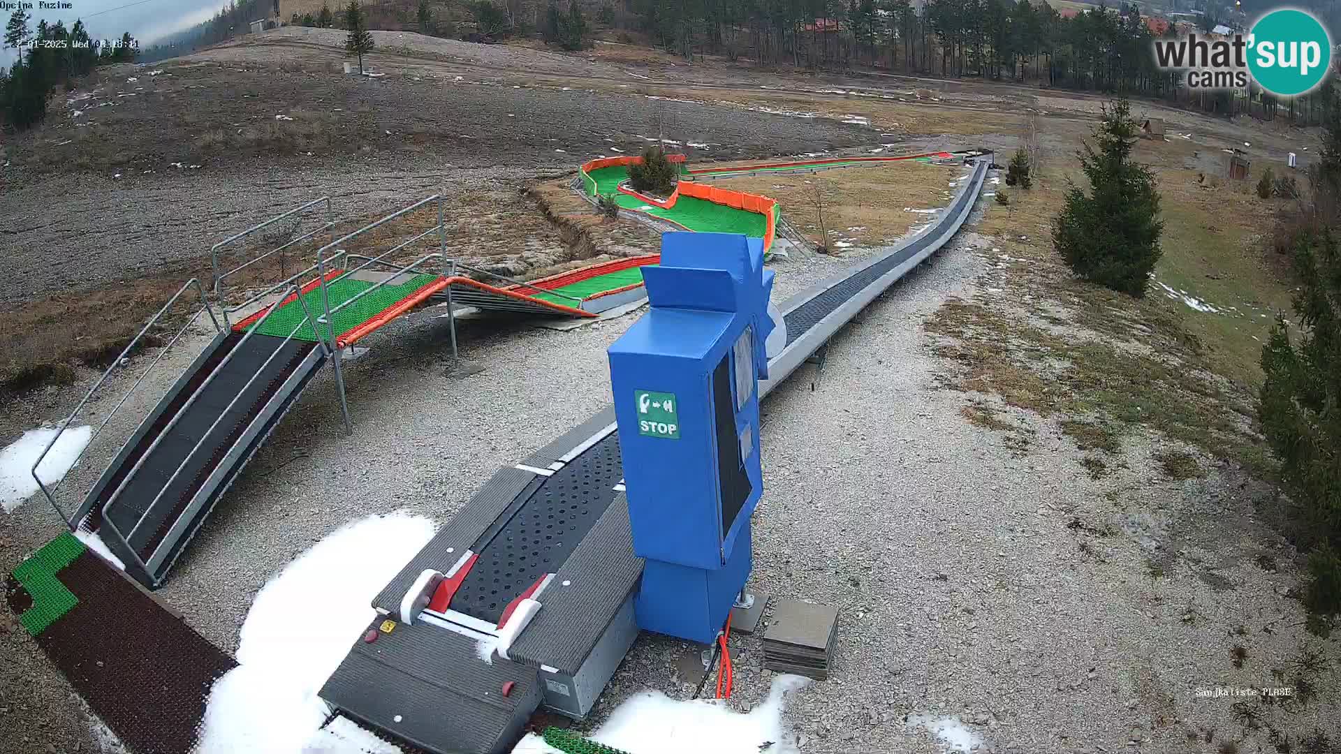 Live webcam Pista da slittino Fužine – Croazia