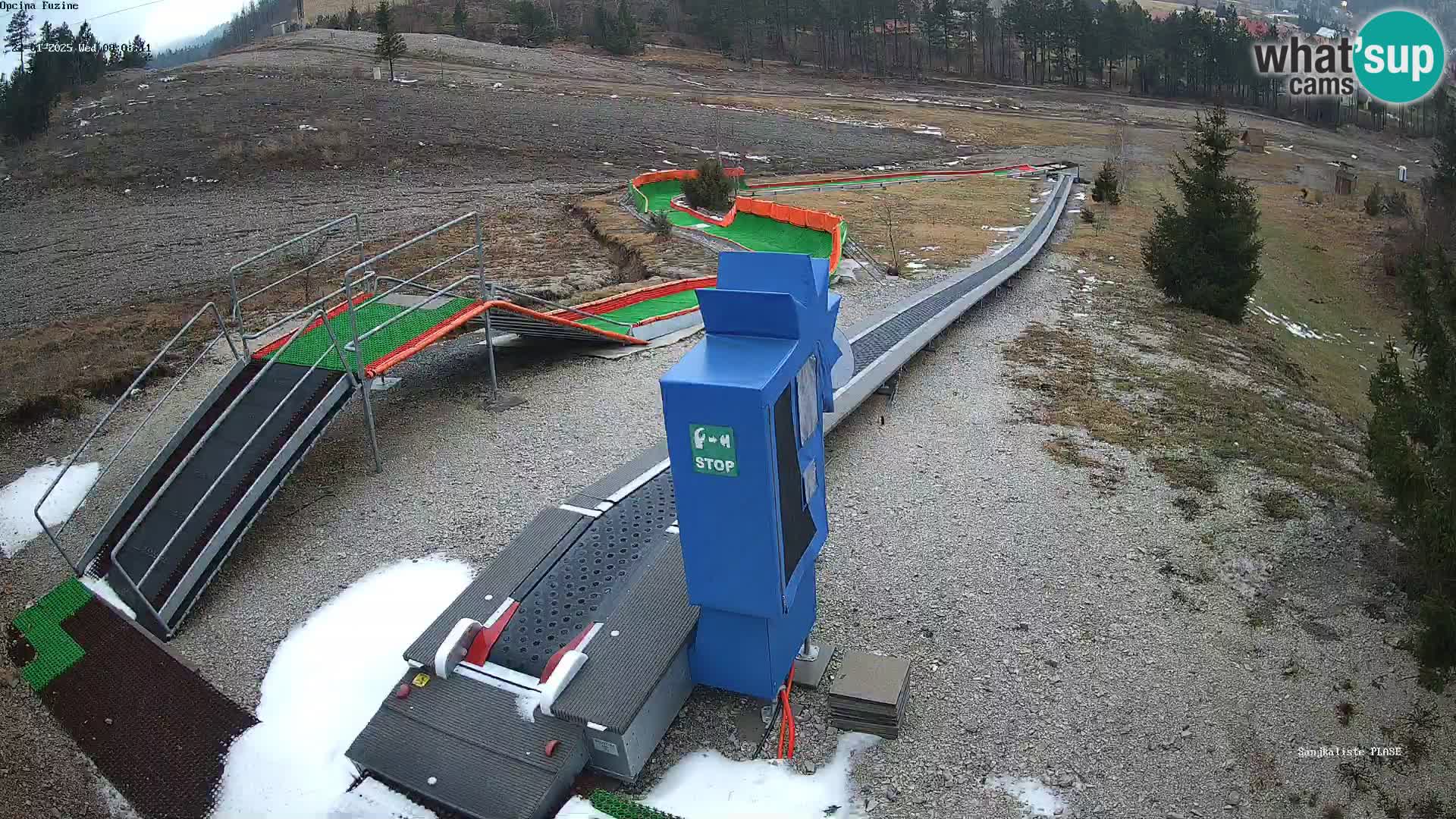 Live webcam Pista da slittino Fužine – Croazia