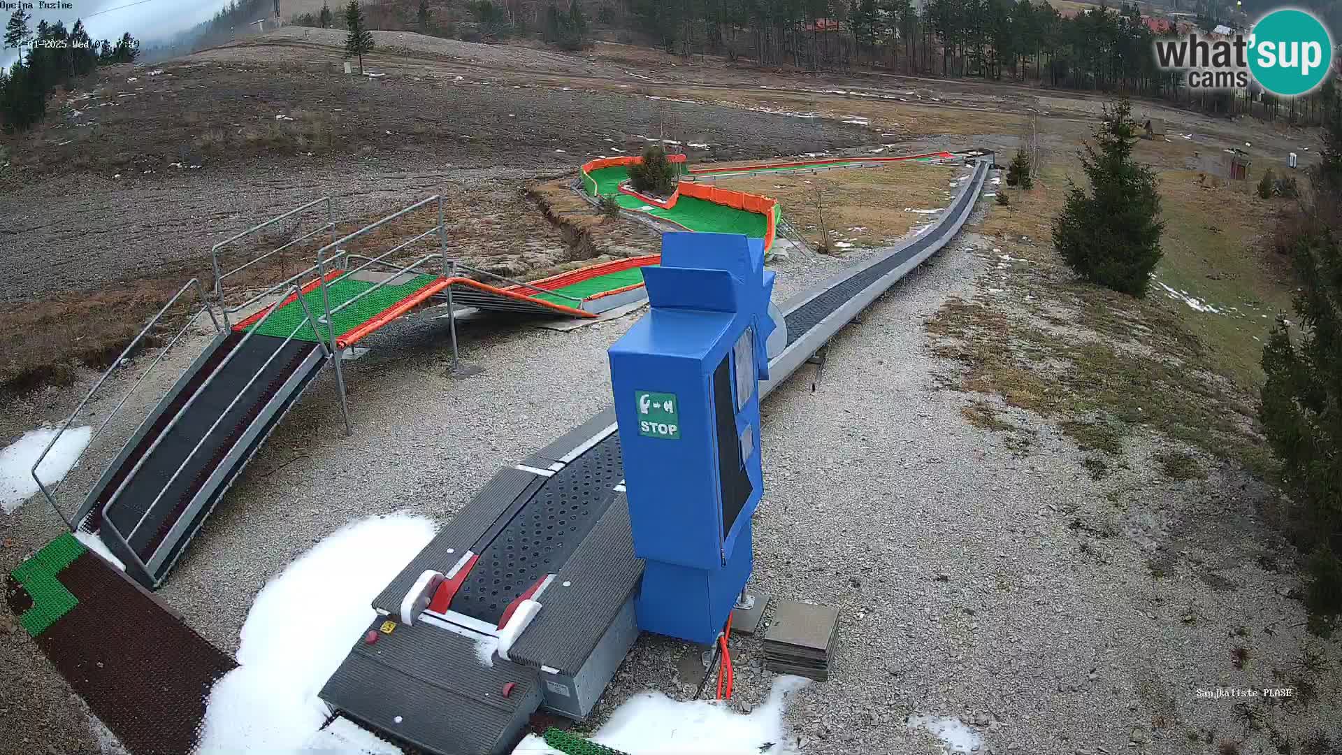 Live webcam Pista da slittino Fužine – Croazia