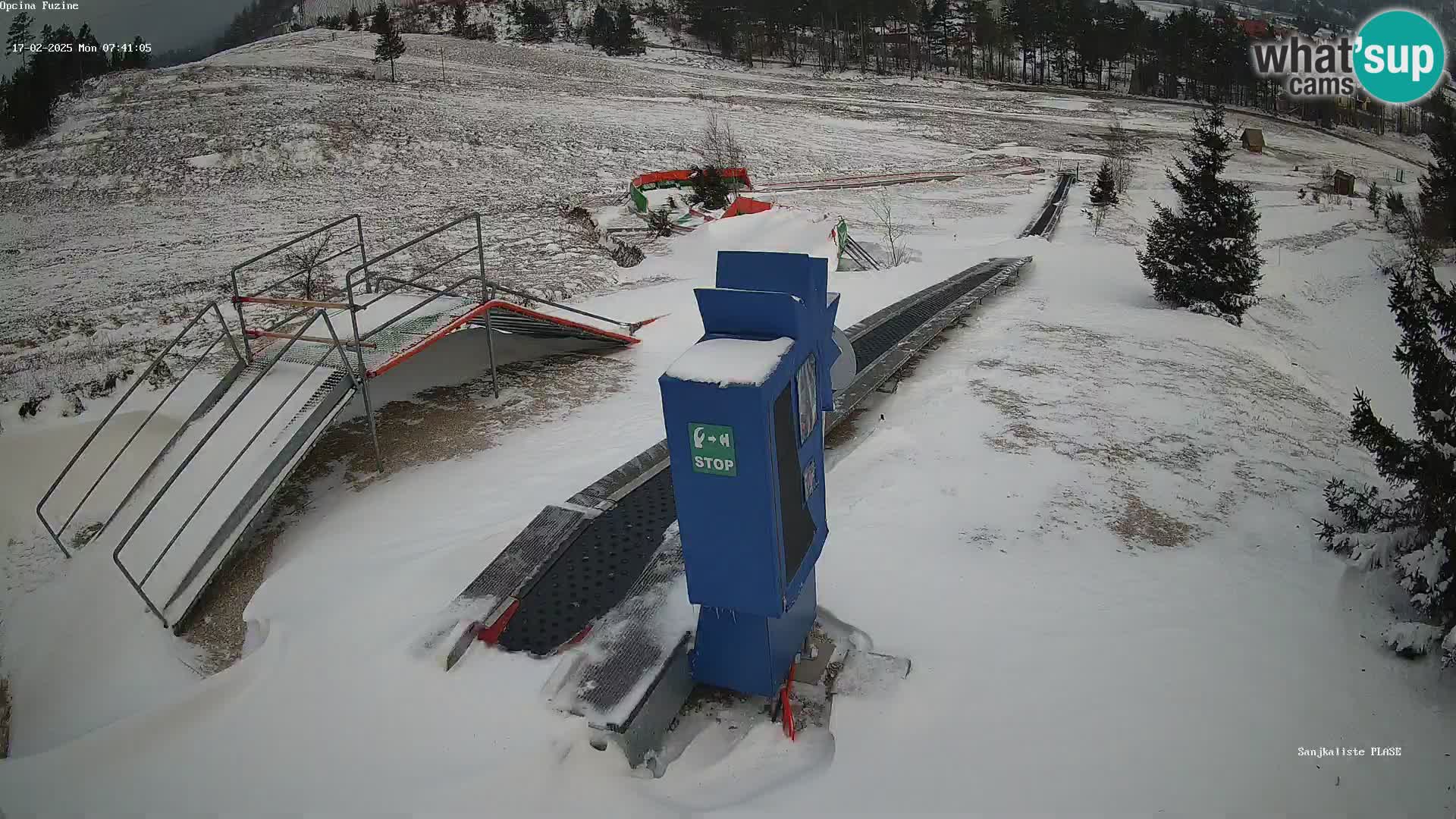 Live webcam Pista da slittino Fužine – Croazia