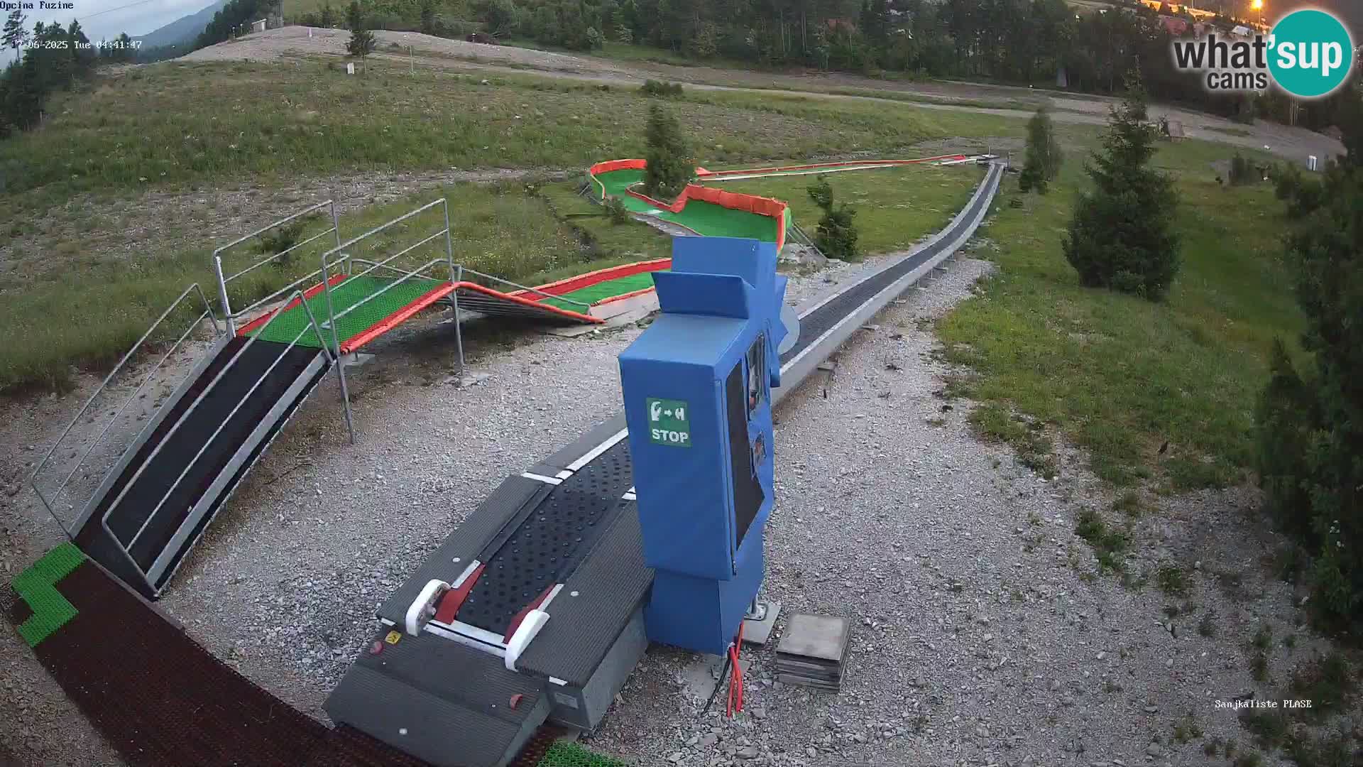 Live webcam Pista da slittino Fužine – Croazia