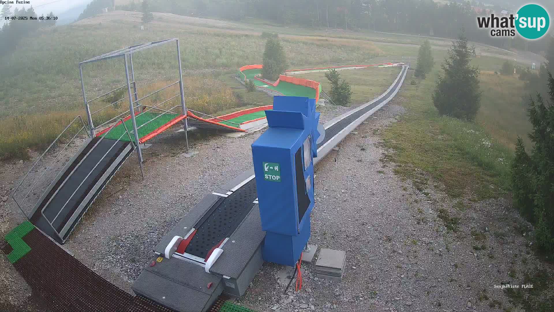 Live webcam Pista da slittino Fužine – Croazia