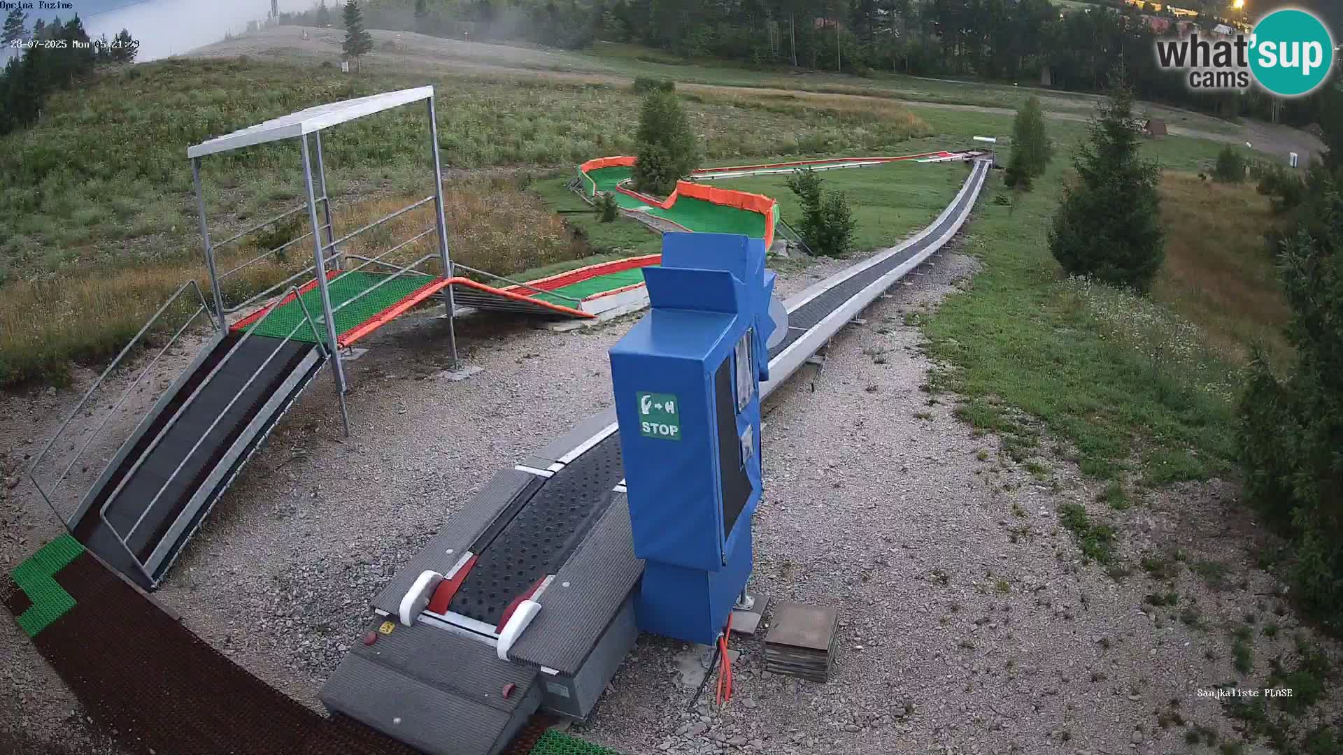 Live webcam Pista da slittino Fužine – Croazia
