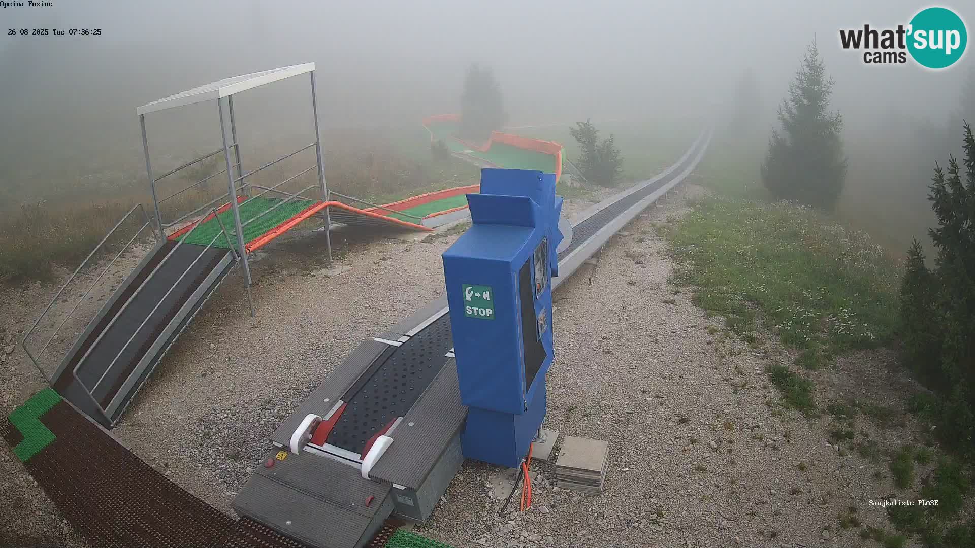 Live webcam Pista da slittino Fužine – Croazia