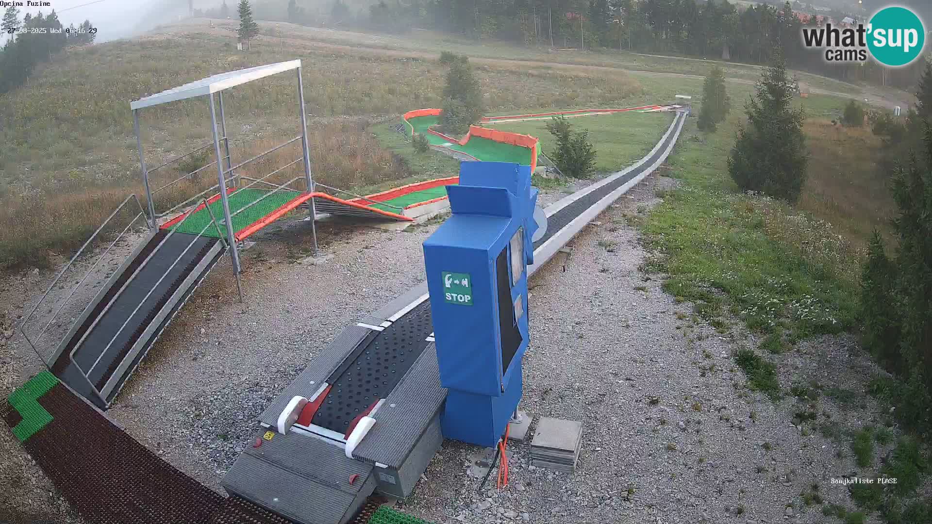 Live webcam Pista da slittino Fužine – Croazia