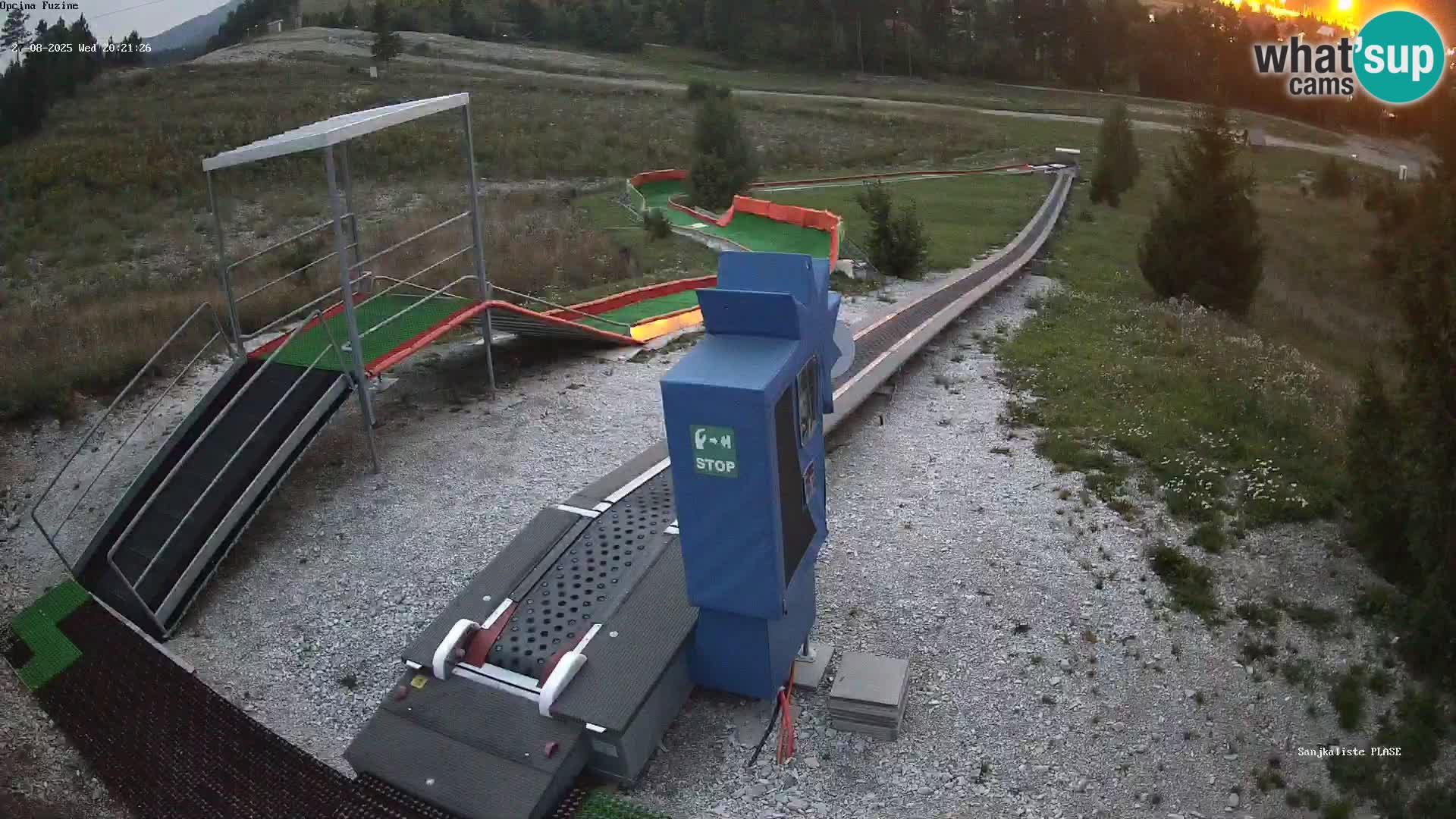 Live webcam Pista da slittino Fužine – Croazia