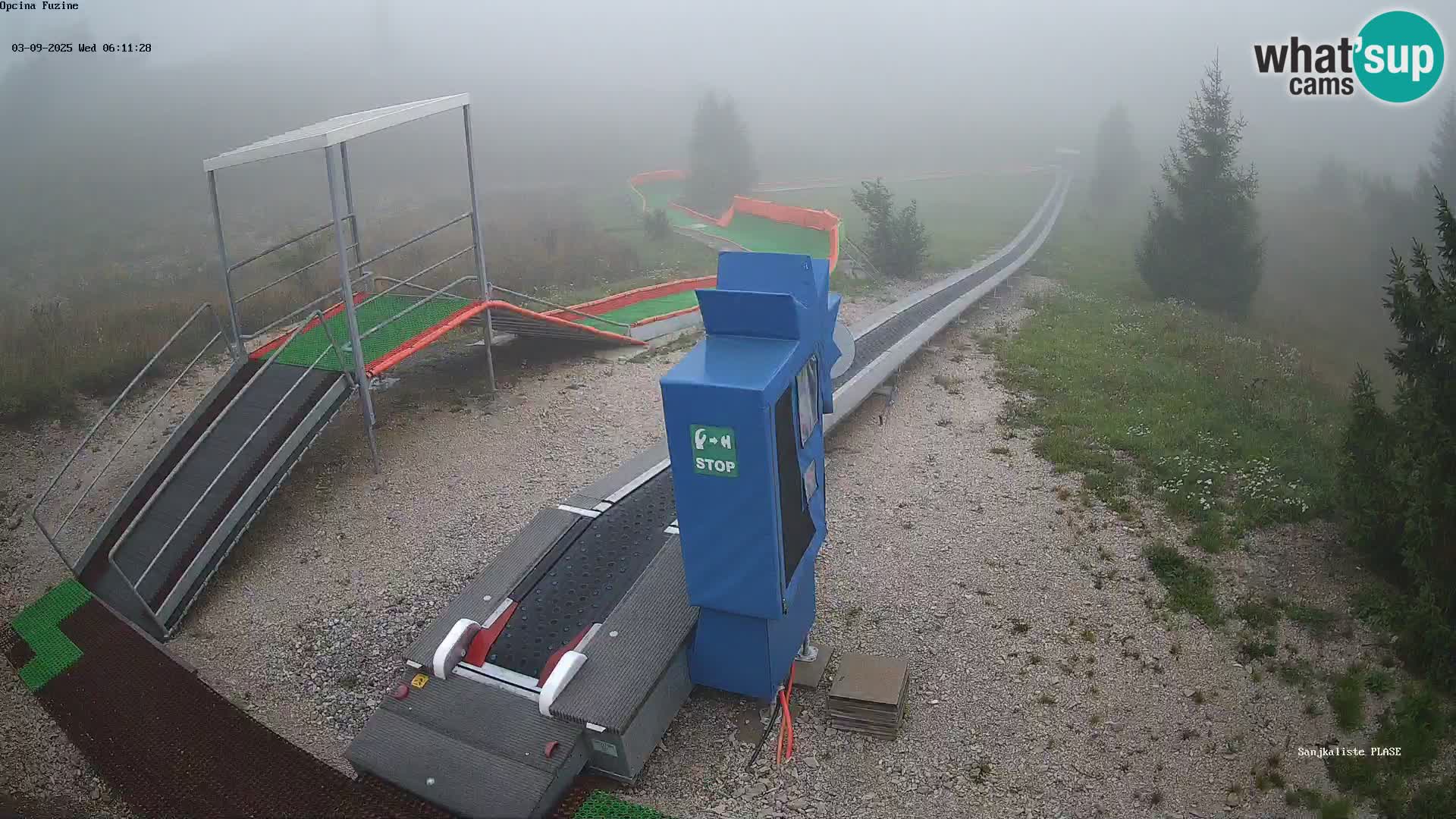 Live webcam Fužine toboggan run – Croatia