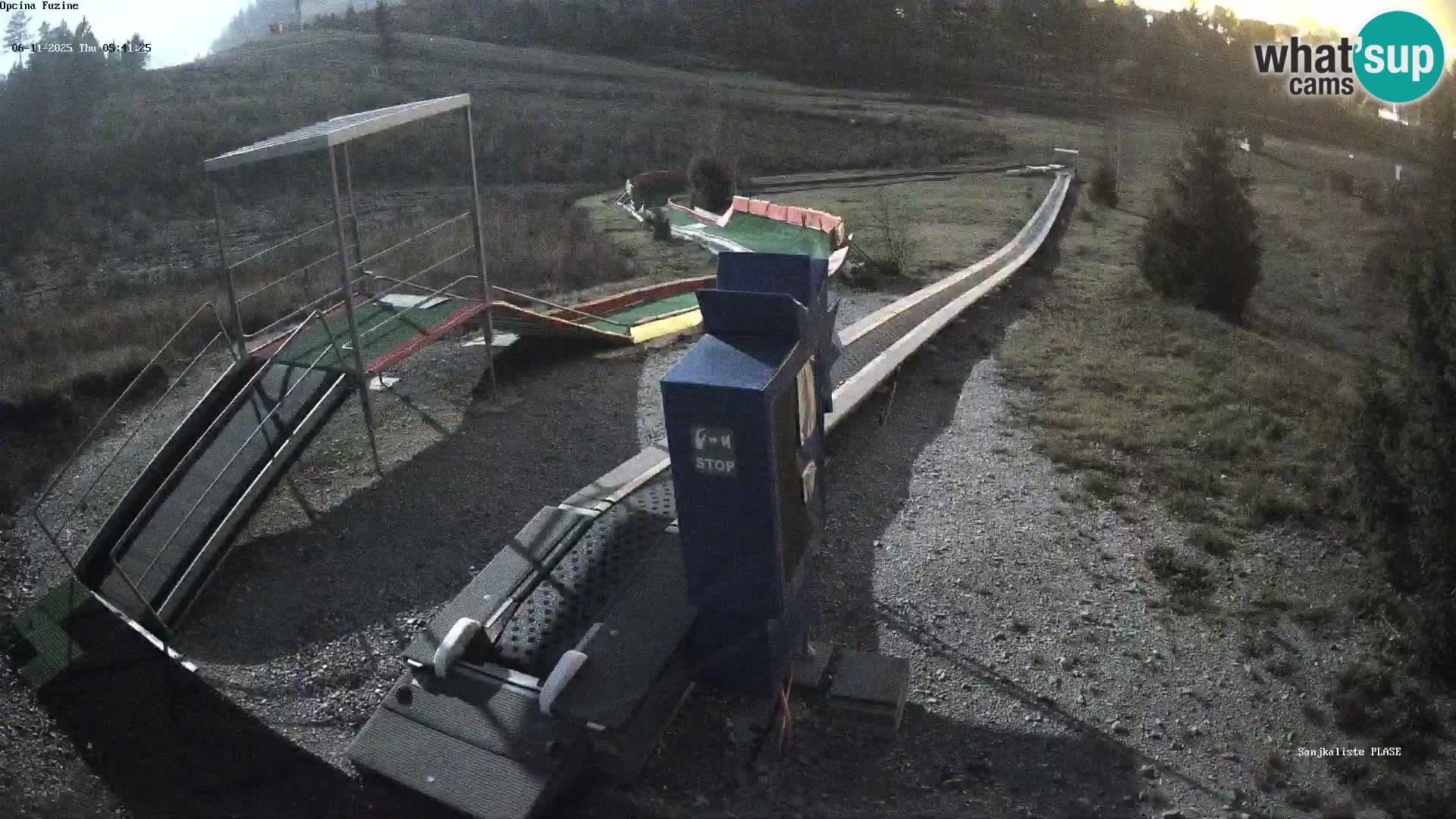 Live webcam Pista da slittino Fužine – Croazia