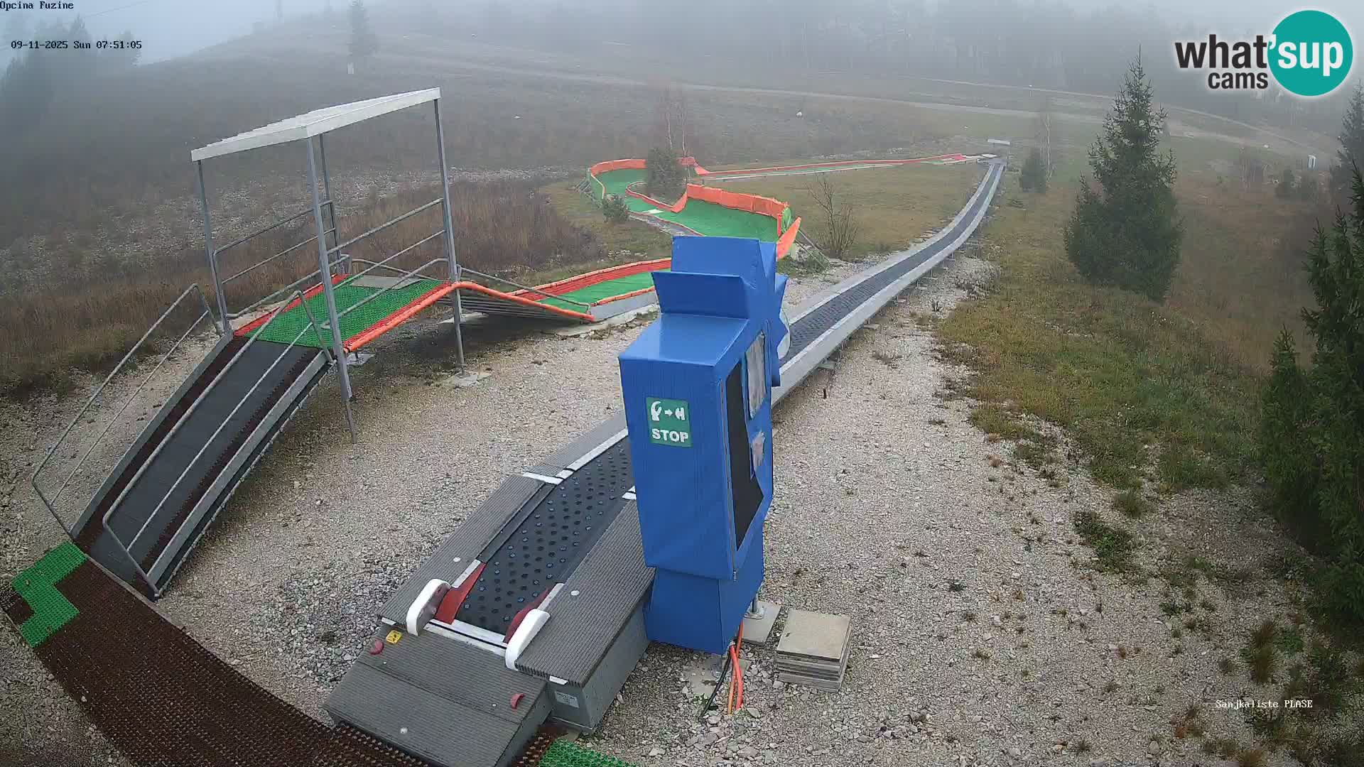 Webcam en vivo Pista de trineo Fužine – Croacia