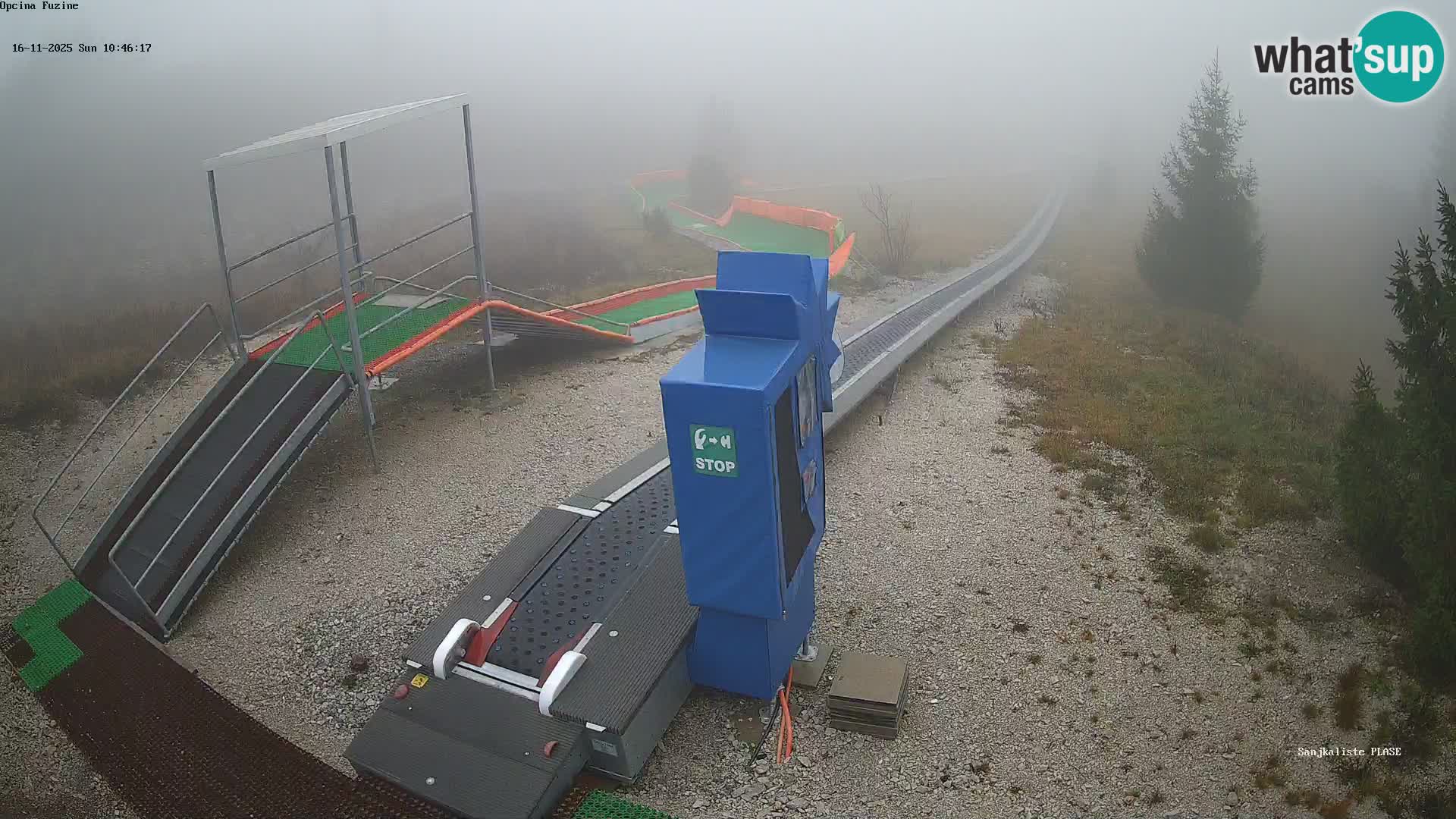 Live webcam Pista da slittino Fužine – Croazia