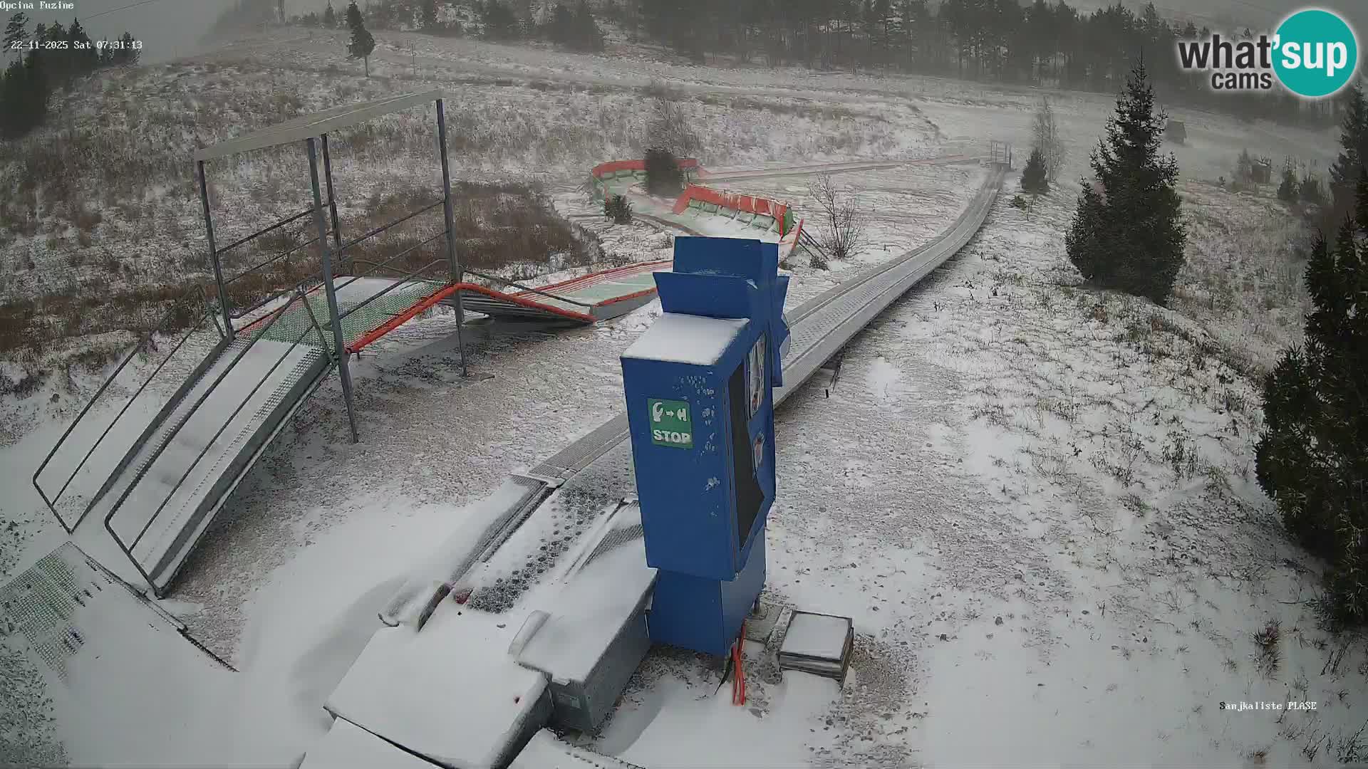 Live webcam Pista da slittino Fužine – Croazia
