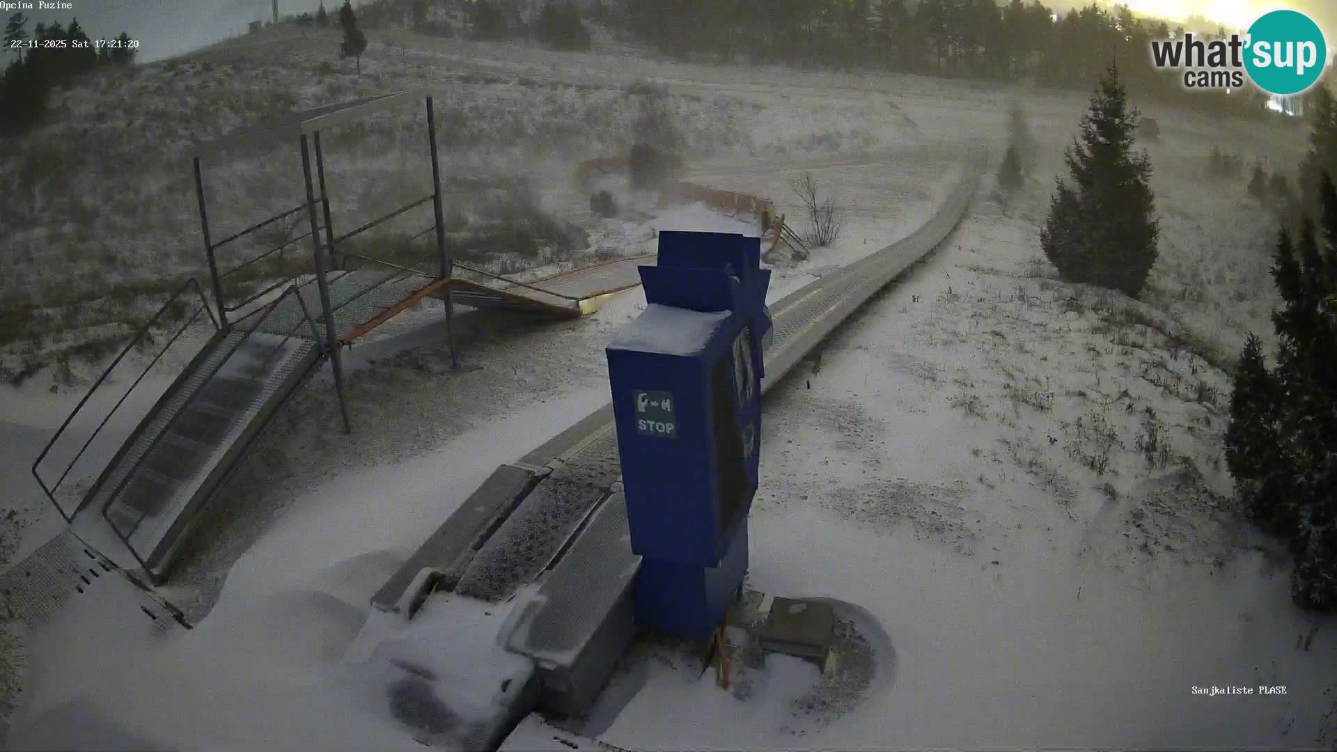 Live webcam Pista da slittino Fužine – Croazia