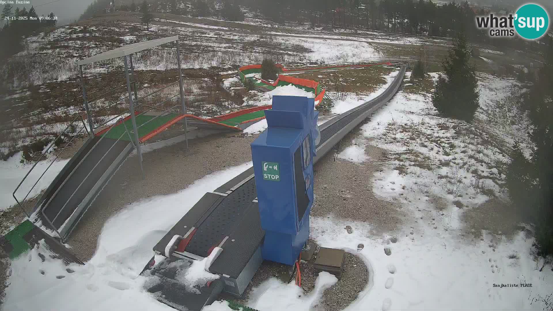 Webcam en vivo Pista de trineo Fužine – Croacia