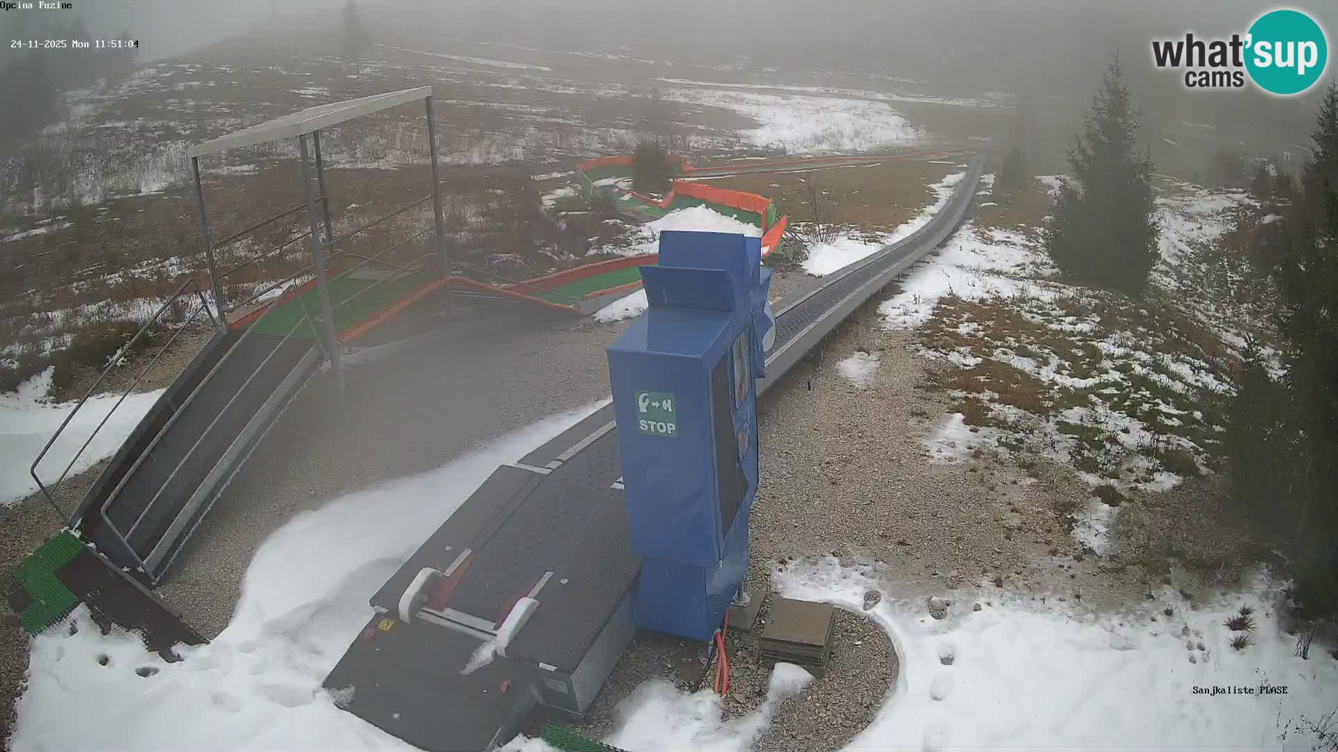Webcam en direct Piste de luge de Fužine – Croatie
