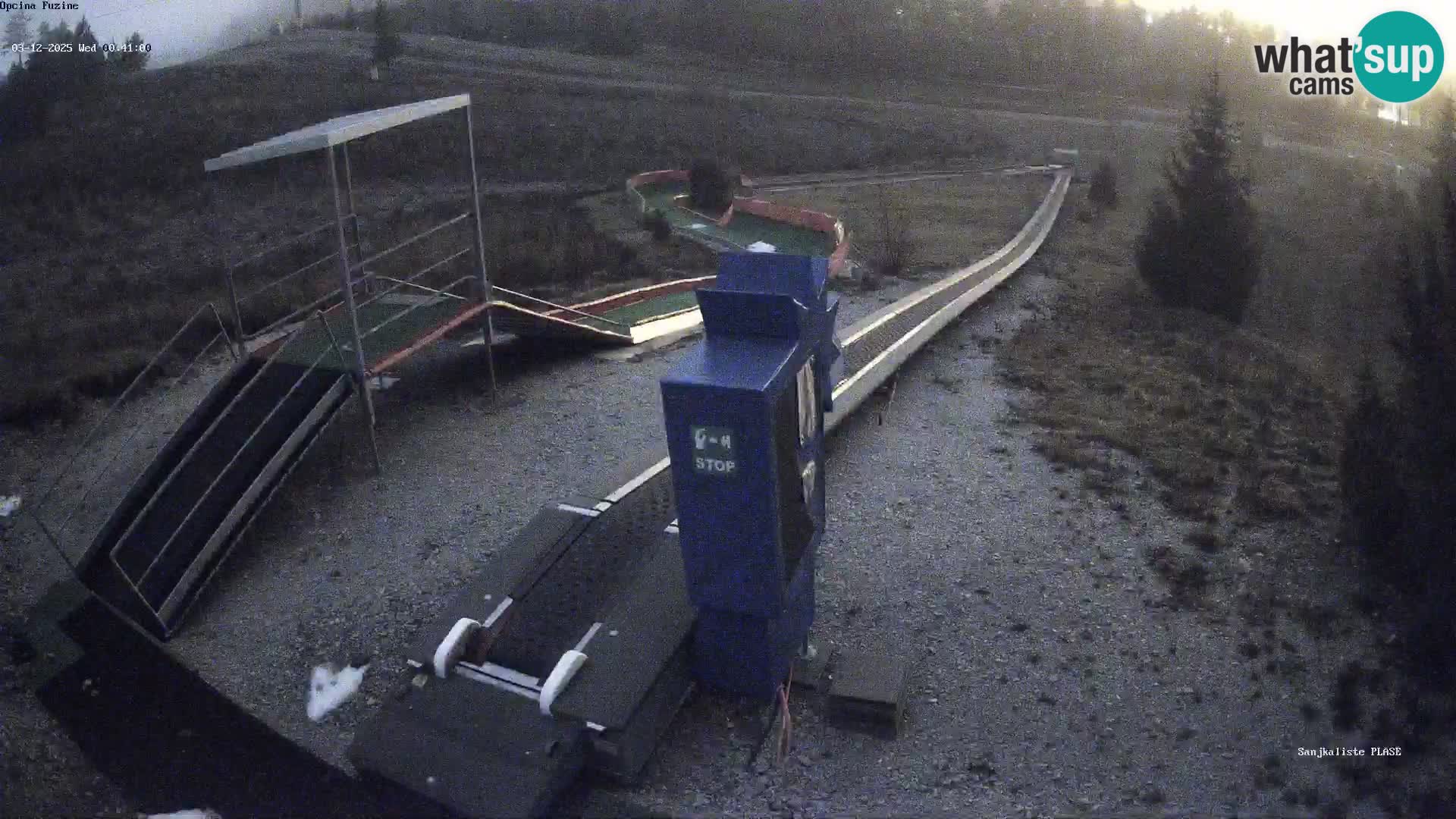 Live webcam Pista da slittino Fužine – Croazia