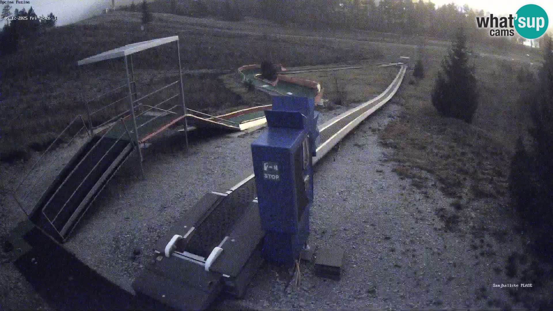 Live webcam Pista da slittino Fužine – Croazia