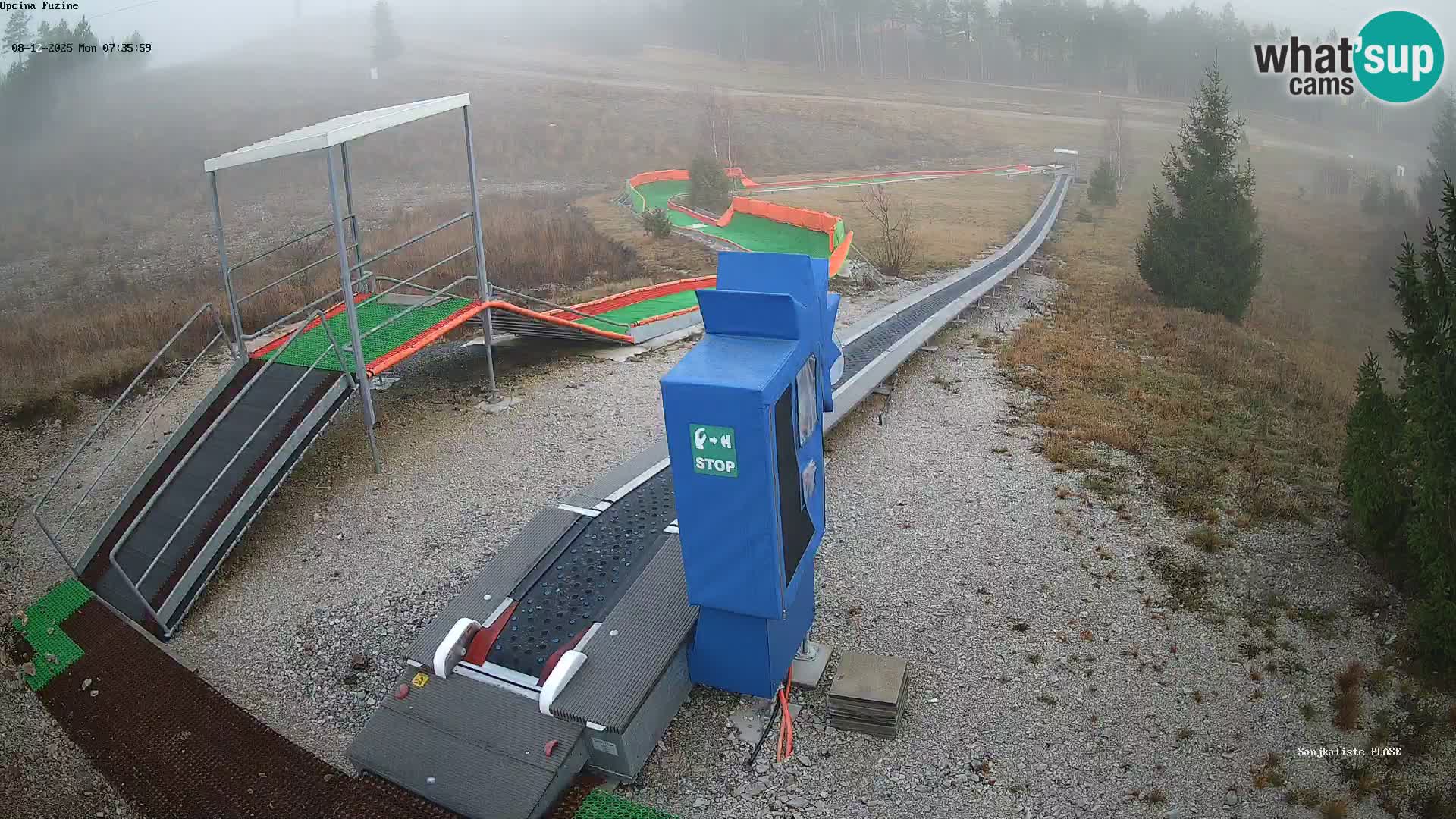 Live webcam Pista da slittino Fužine – Croazia