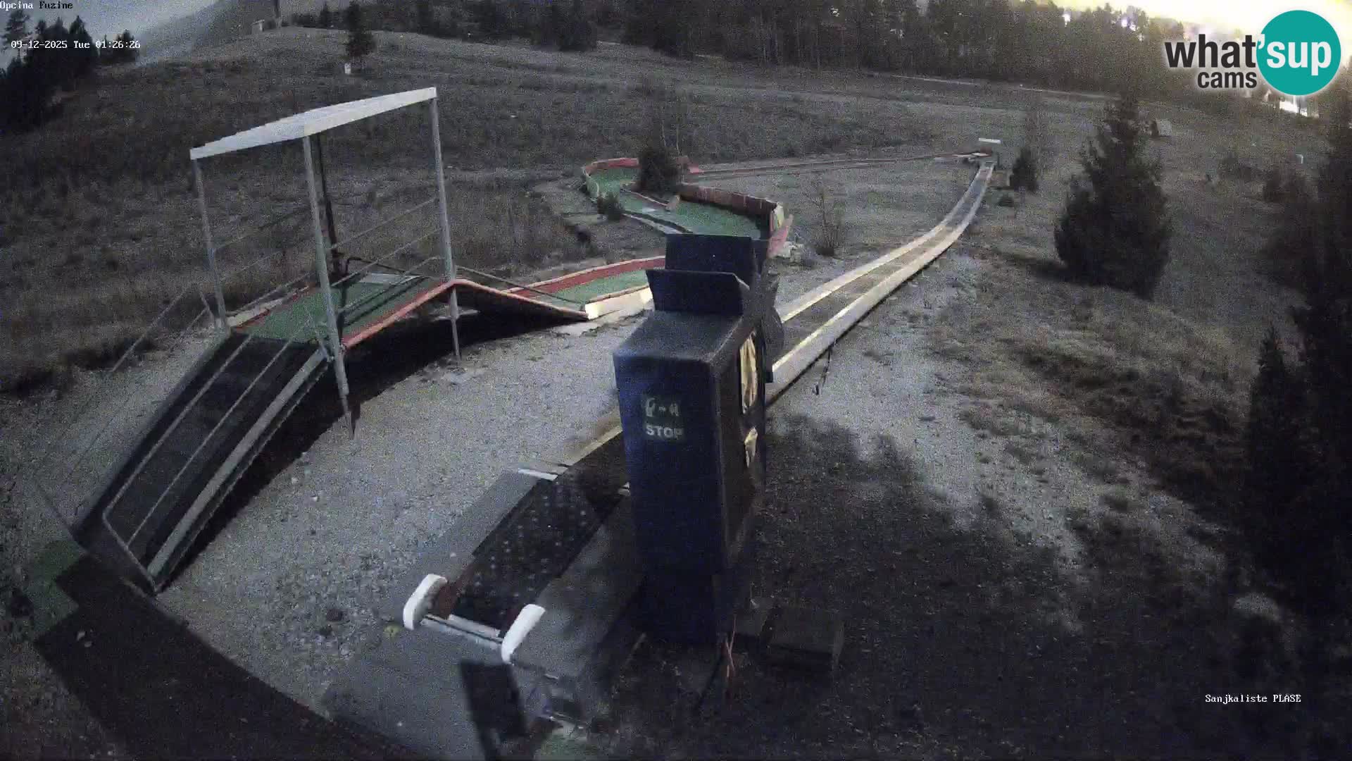 Live webcam Pista da slittino Fužine – Croazia