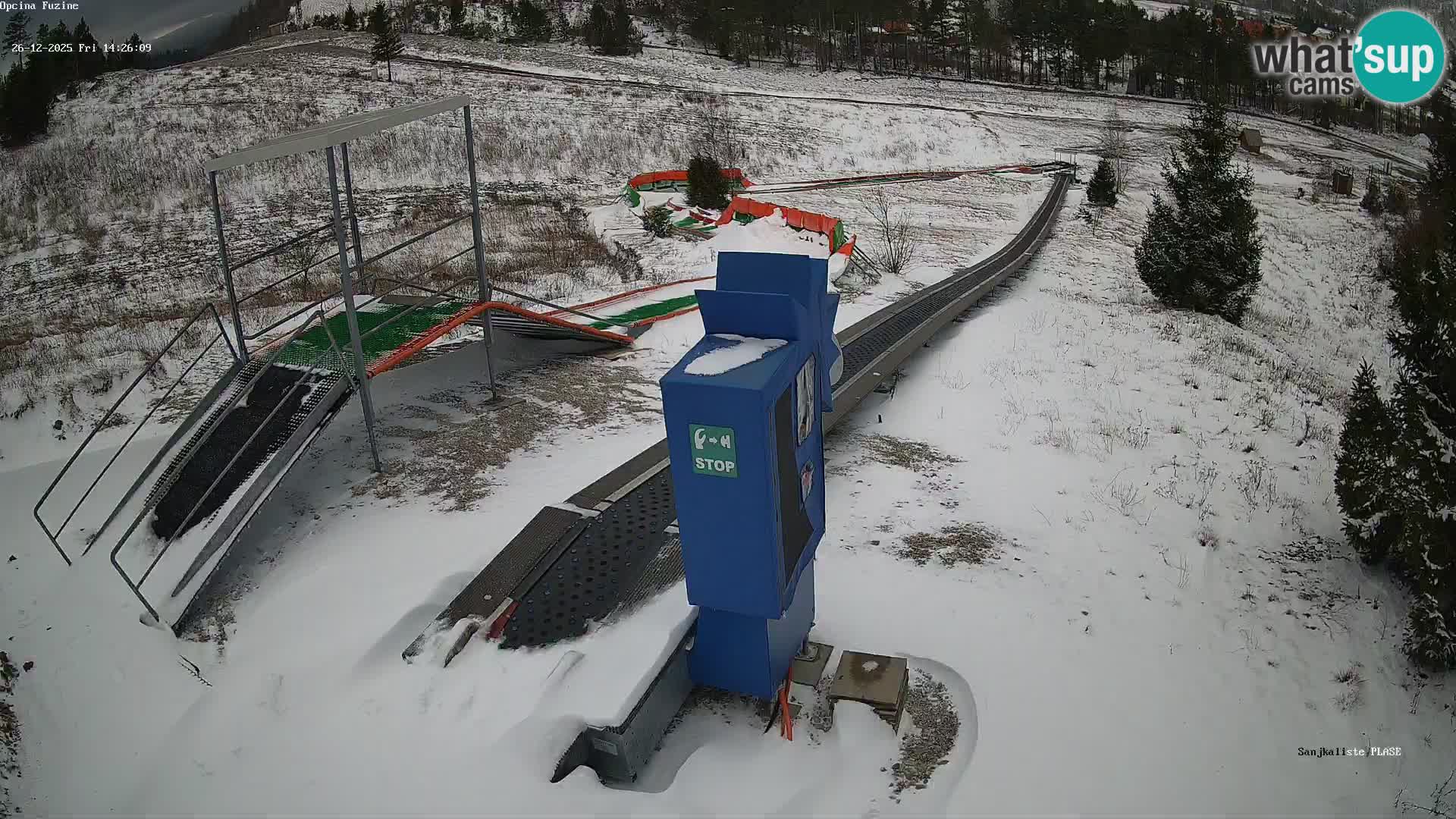 Webcam en vivo Pista de trineo Fužine – Croacia