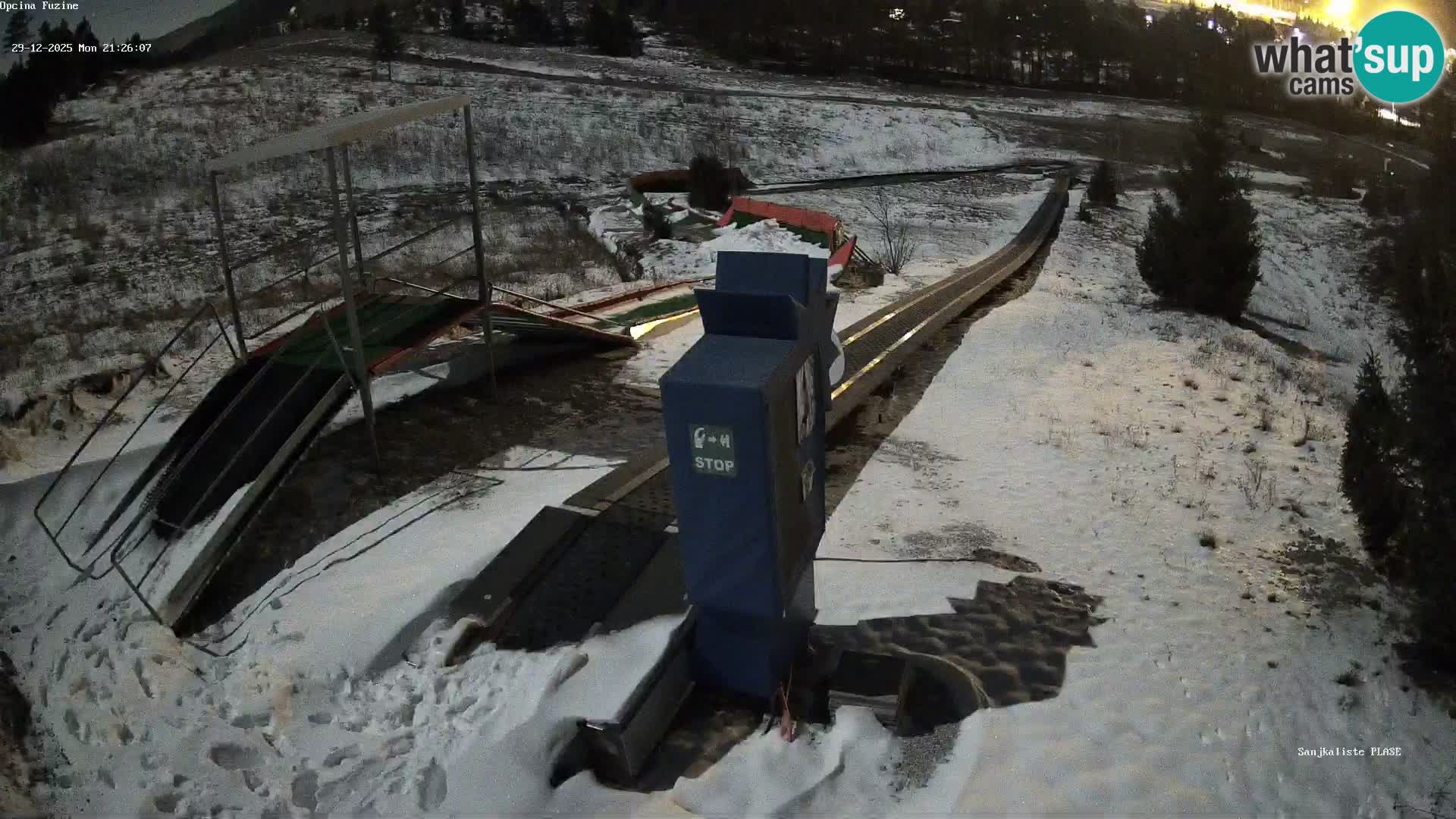 Live webcam Pista da slittino Fužine – Croazia