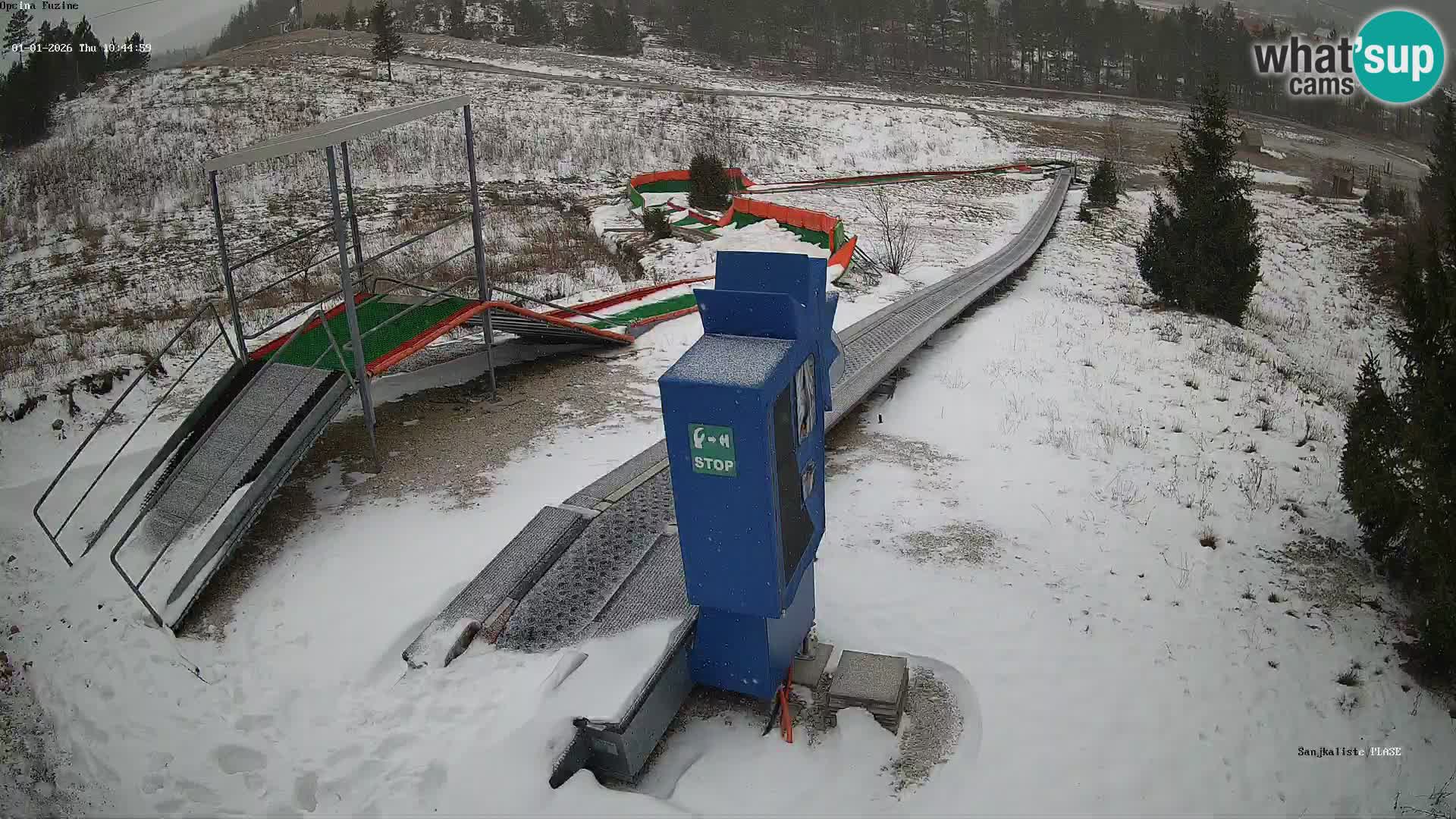 Webcam en direct Piste de luge de Fužine – Croatie
