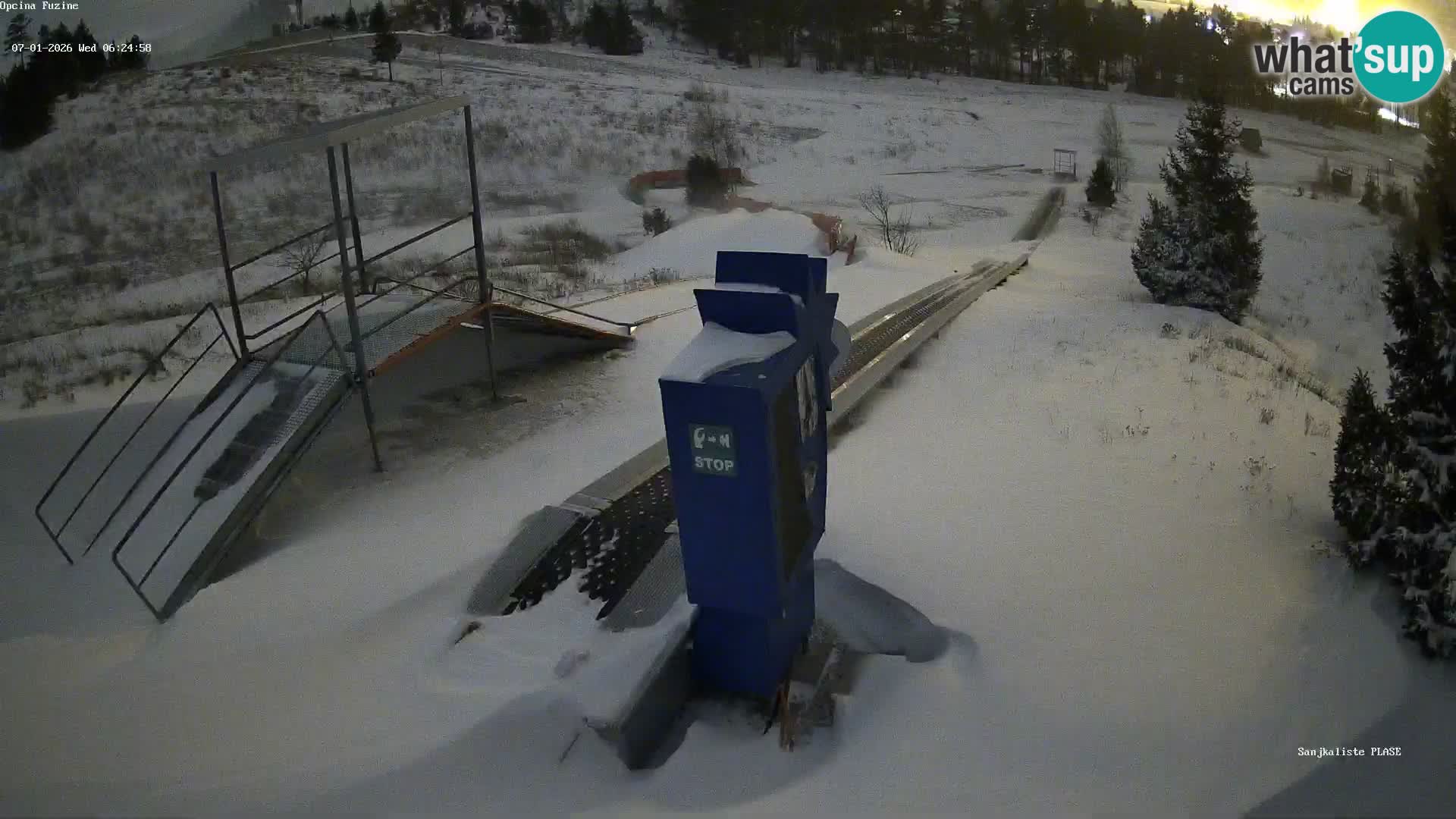 Webcam en vivo Pista de trineo Fužine – Croacia