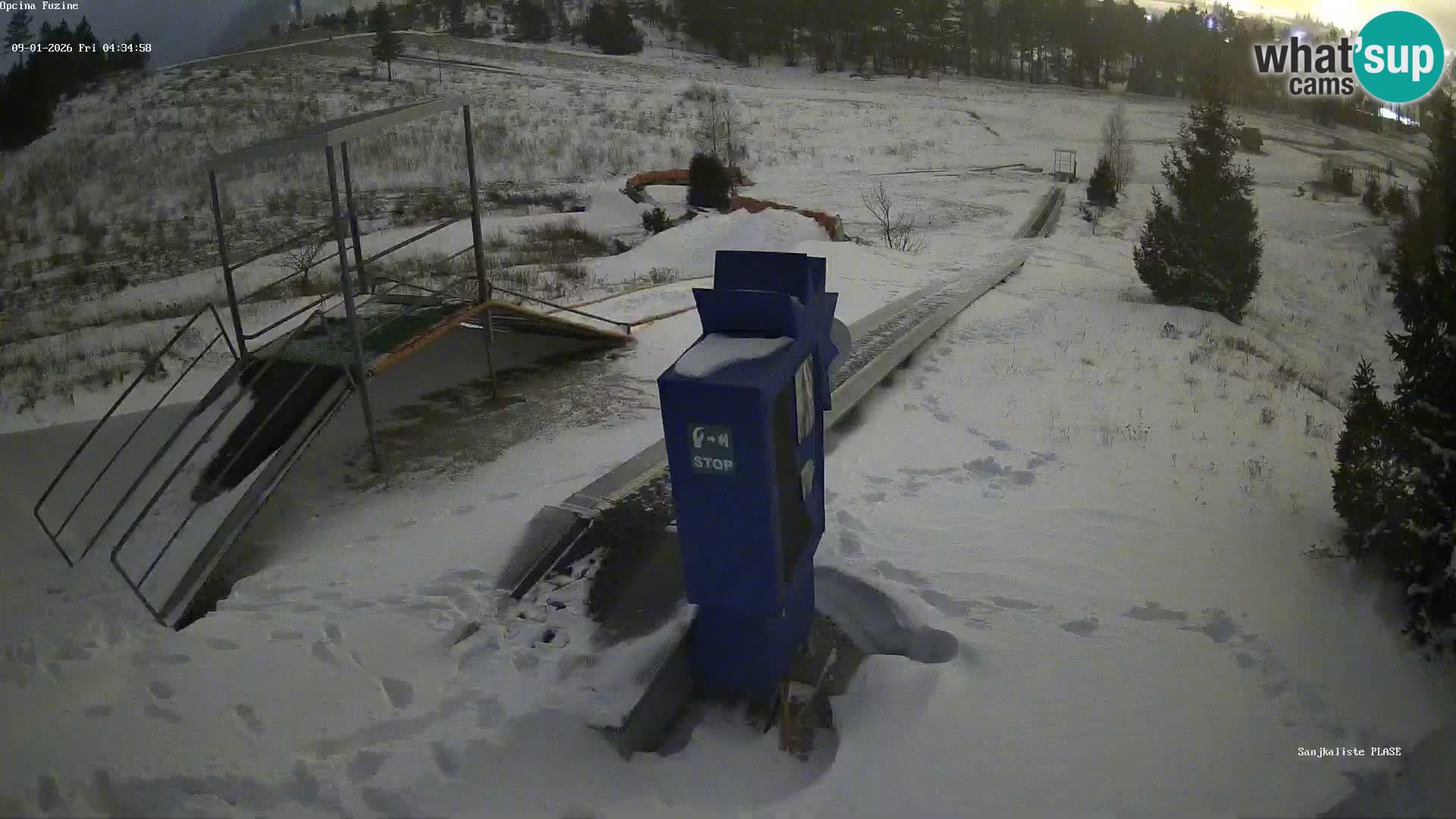 Webcam en vivo Pista de trineo Fužine – Croacia