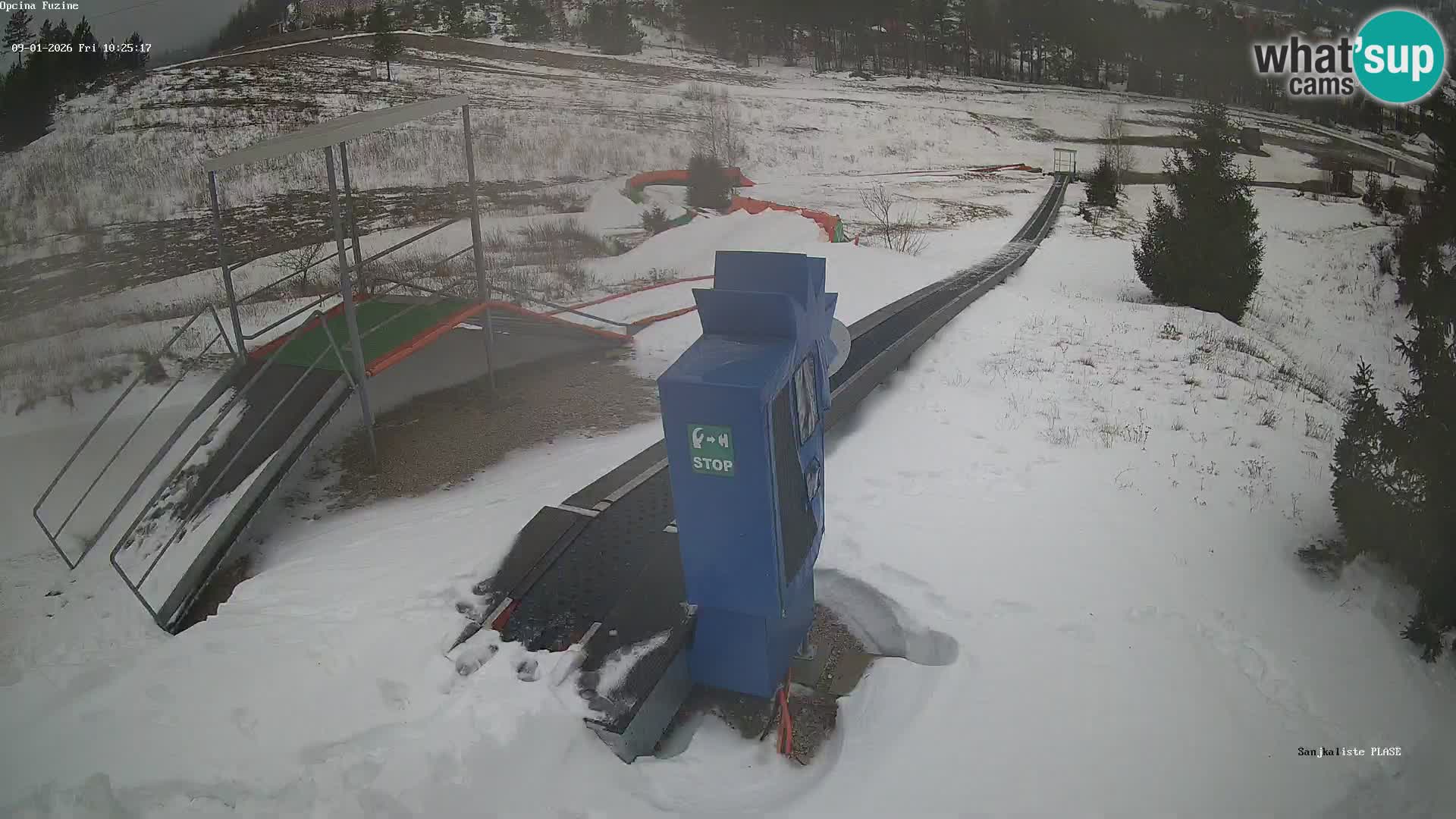 Live webcam Pista da slittino Fužine – Croazia