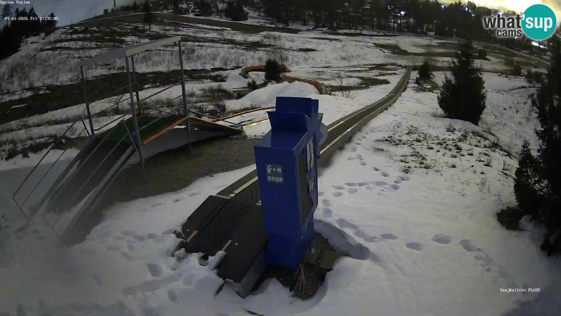 Webcam en vivo Pista de trineo Fužine – Croacia